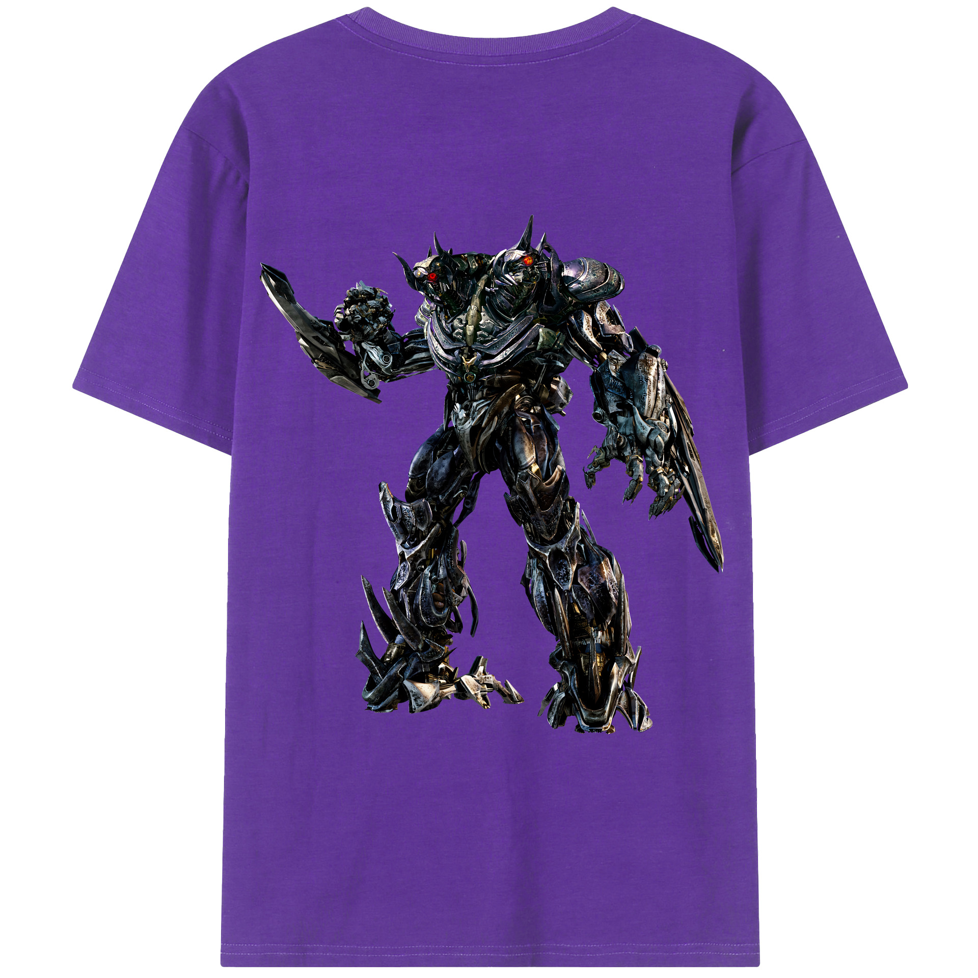 （画像用） Transformers トランスフォーマー 綿100％ メンズ半袖Tシャツ（バックプリント） 通気性