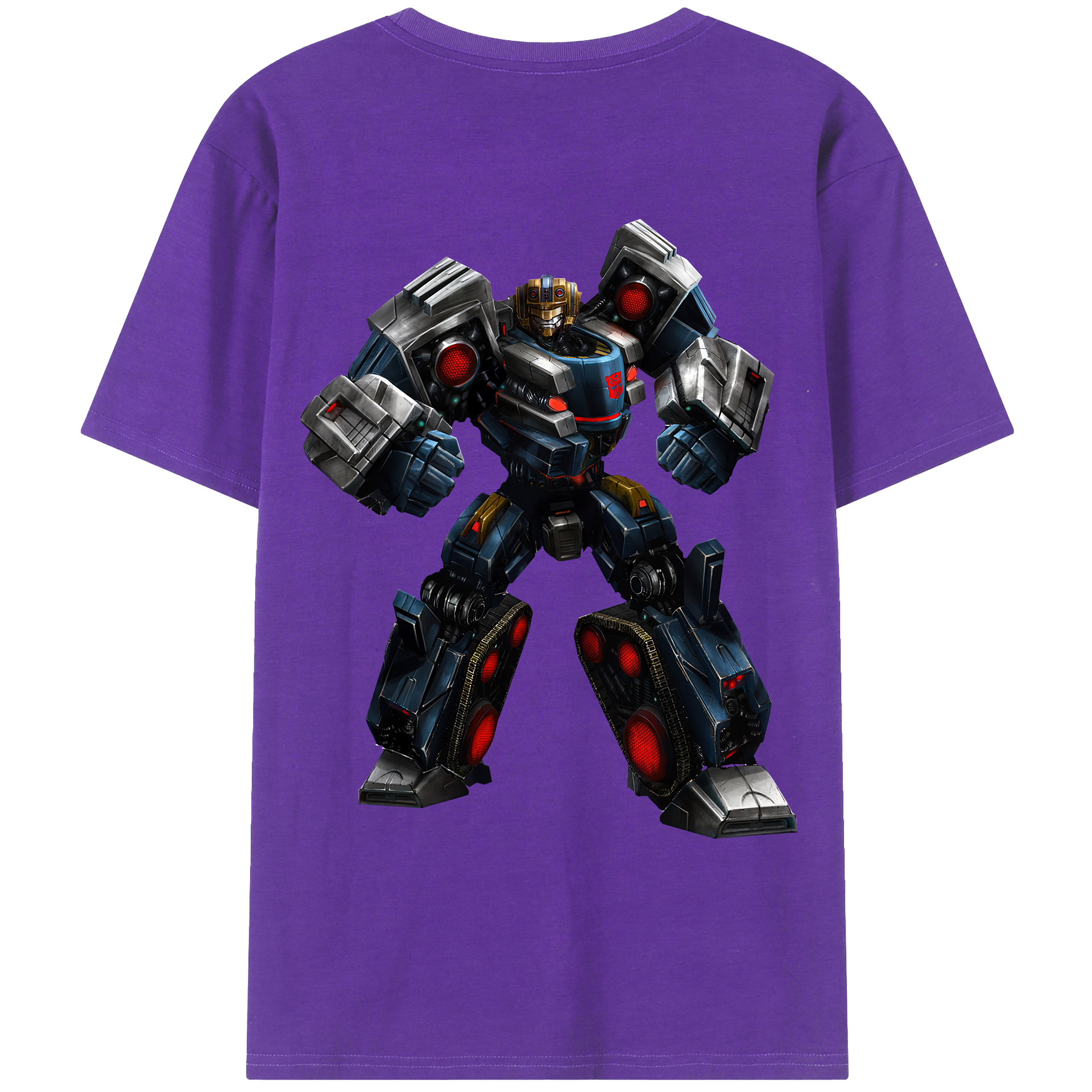 （画像用） Transformers トランスフォーマー 綿100％ メンズ半袖Tシャツ（バックプリント） 通気性