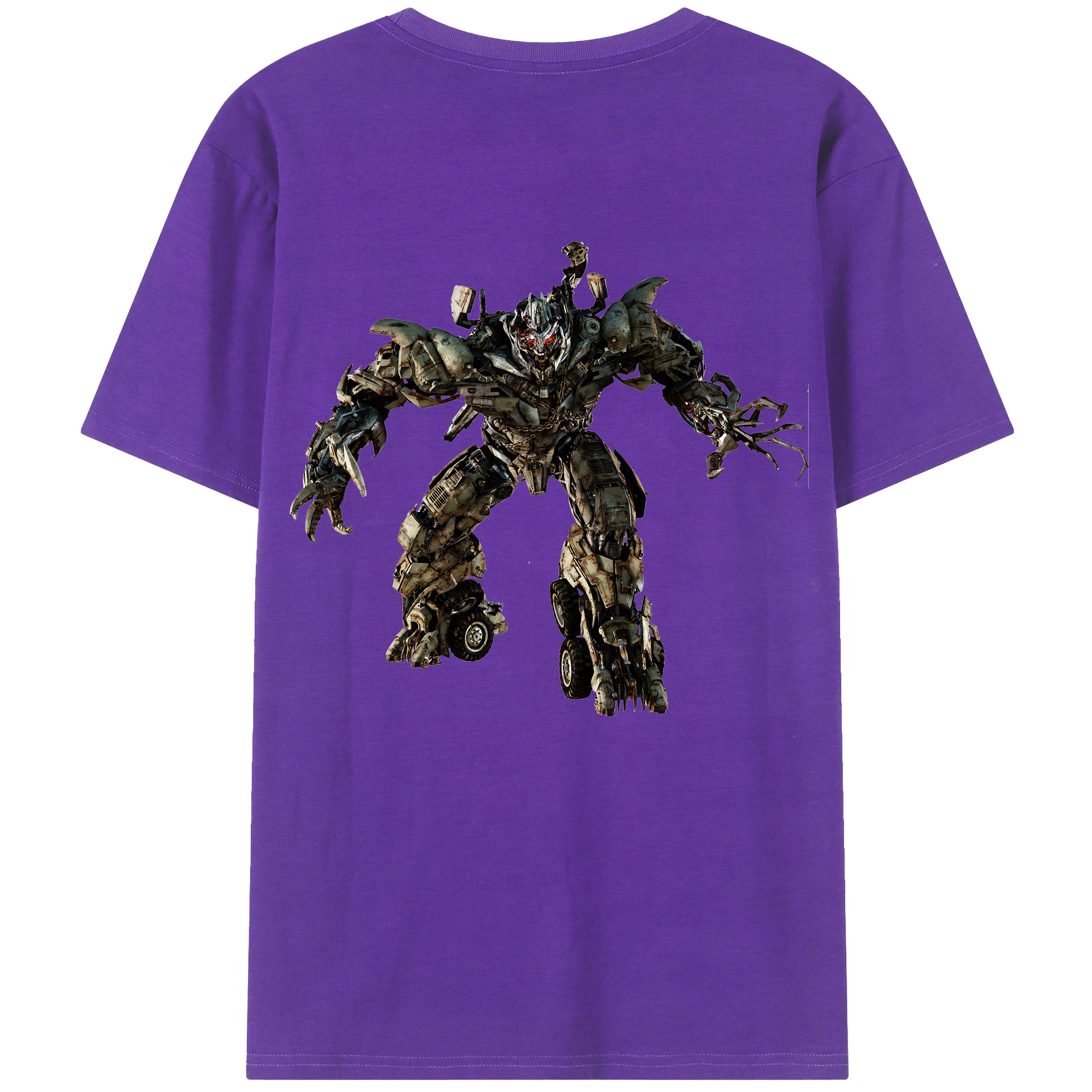 （画像用） Transformers トランスフォーマー 綿100％ メンズ半袖Tシャツ（バックプリント） 通気性
