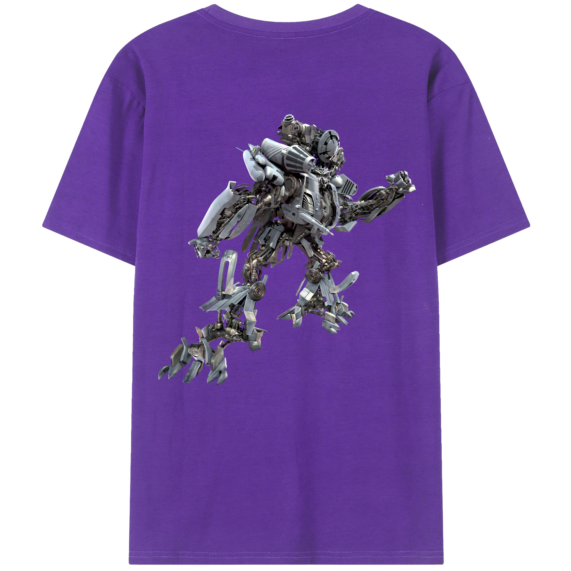 （画像用） Transformers トランスフォーマー 綿100％ メンズ半袖Tシャツ（バックプリント） 通気性