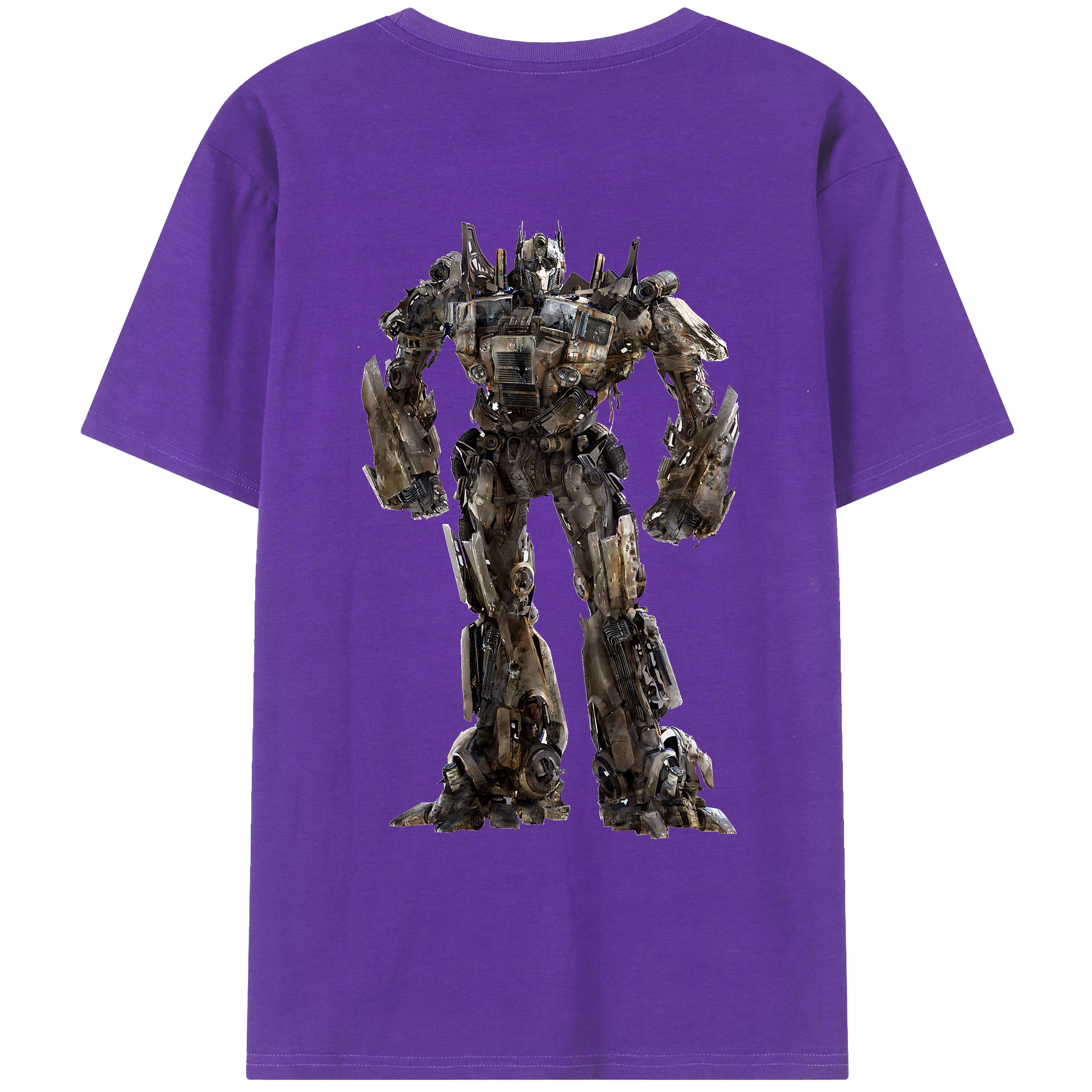 （画像用） Transformers トランスフォーマー 綿100％ メンズ半袖Tシャツ（バックプリント） 通気性