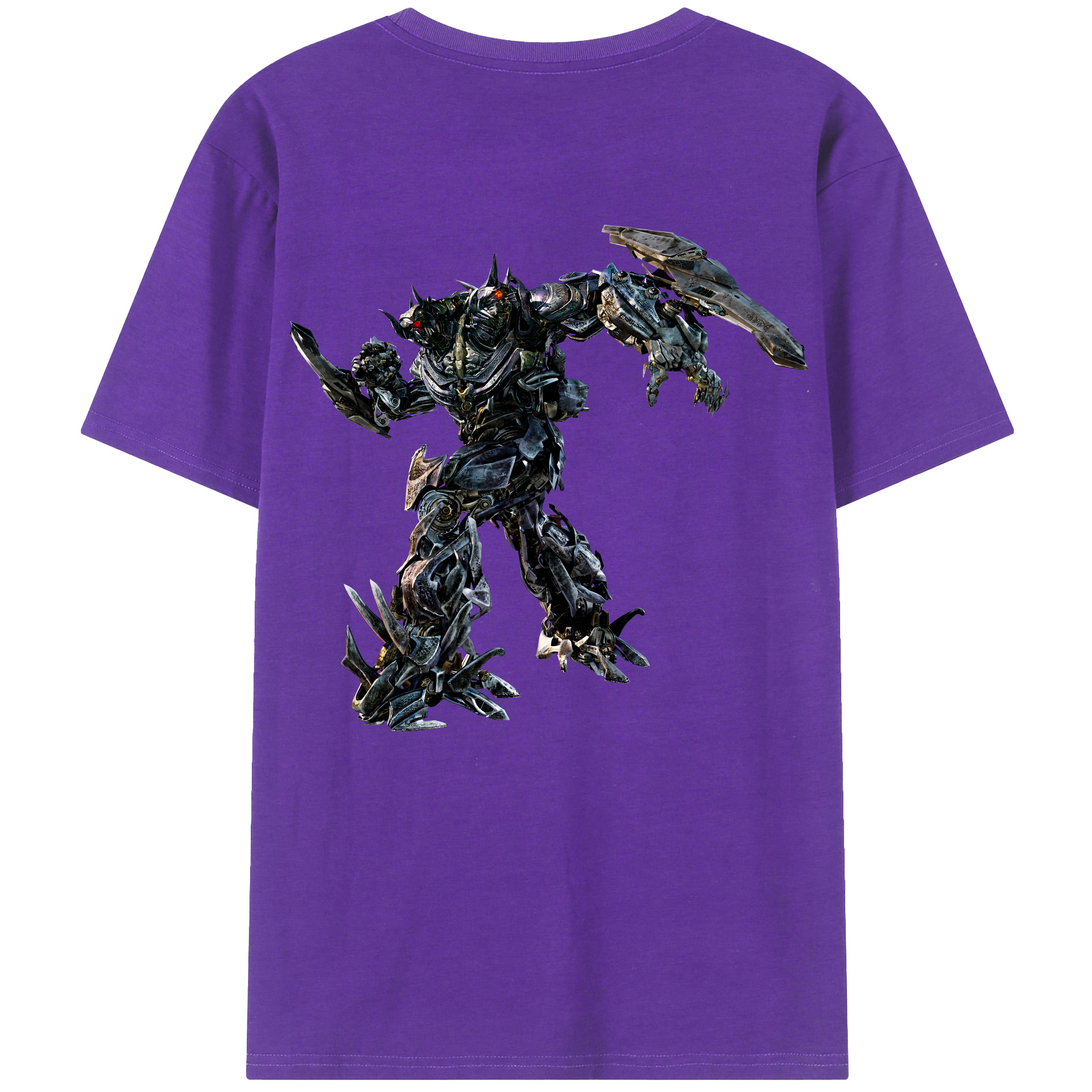（画像用） Transformers トランスフォーマー 綿100％ メンズ半袖Tシャツ（バックプリント） 通気性