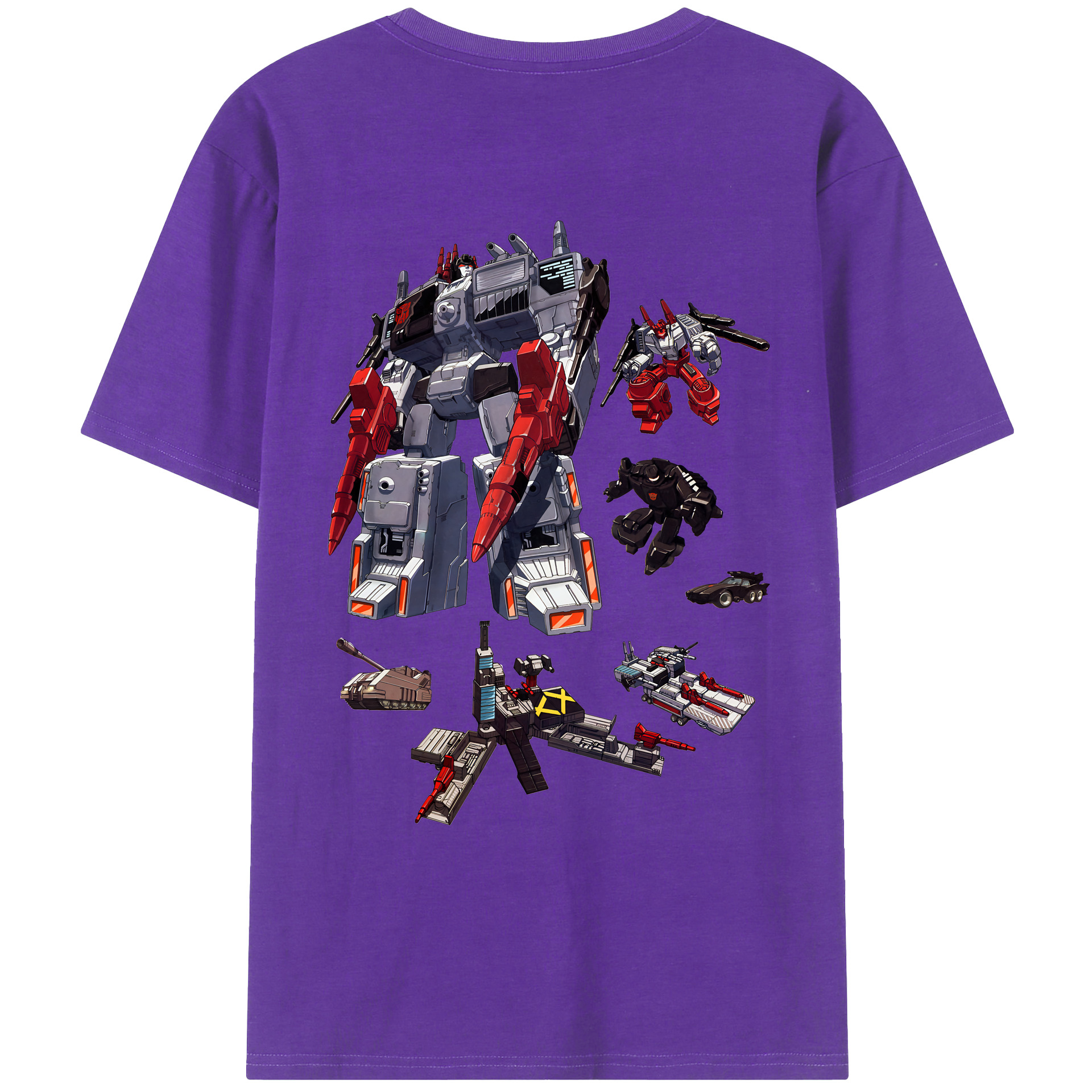 （画像用） Transformers トランスフォーマー 綿100％ メンズ半袖Tシャツ（バックプリント） 通気性