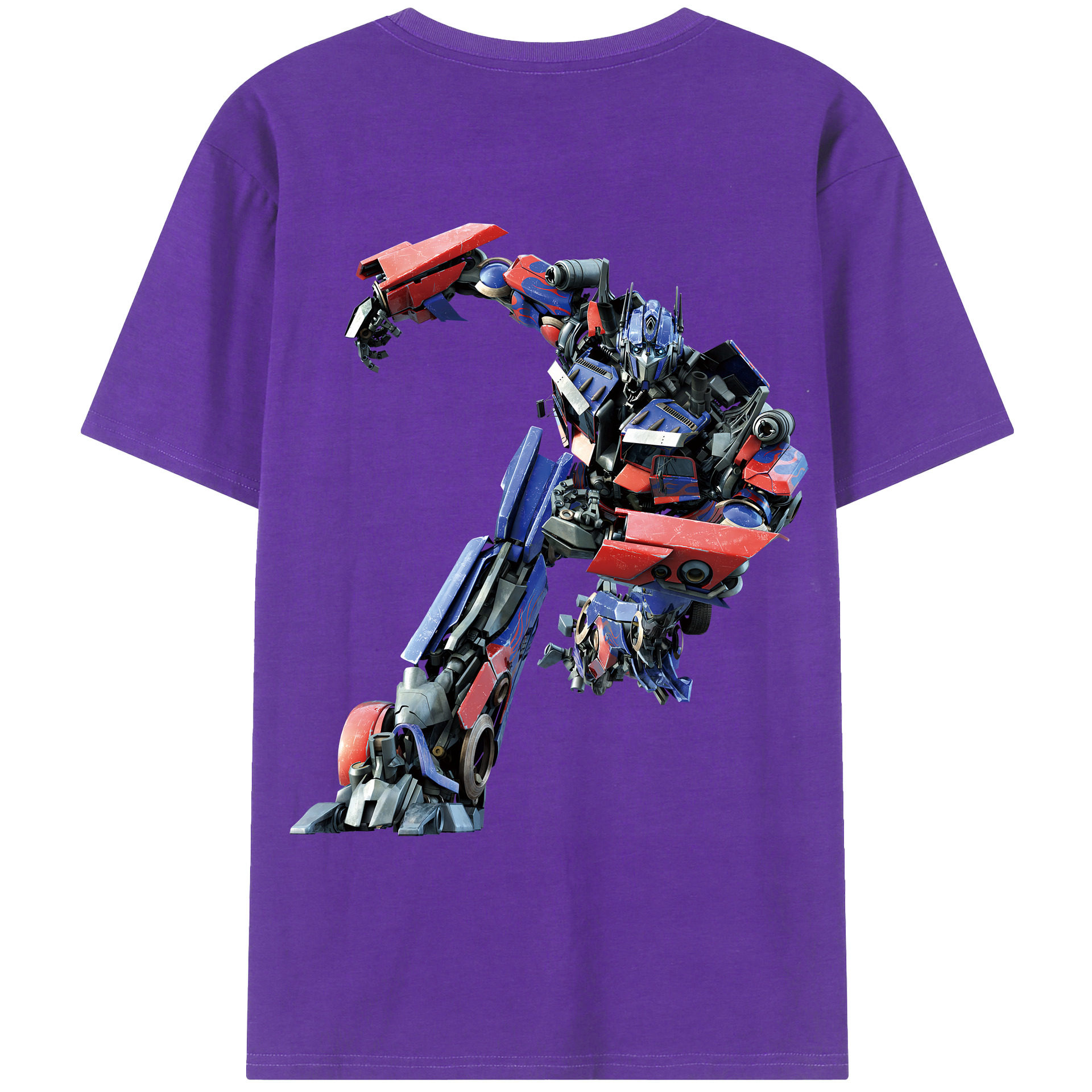 （画像用） Transformers トランスフォーマー 綿100％ メンズ半袖Tシャツ（バックプリント） 通気性