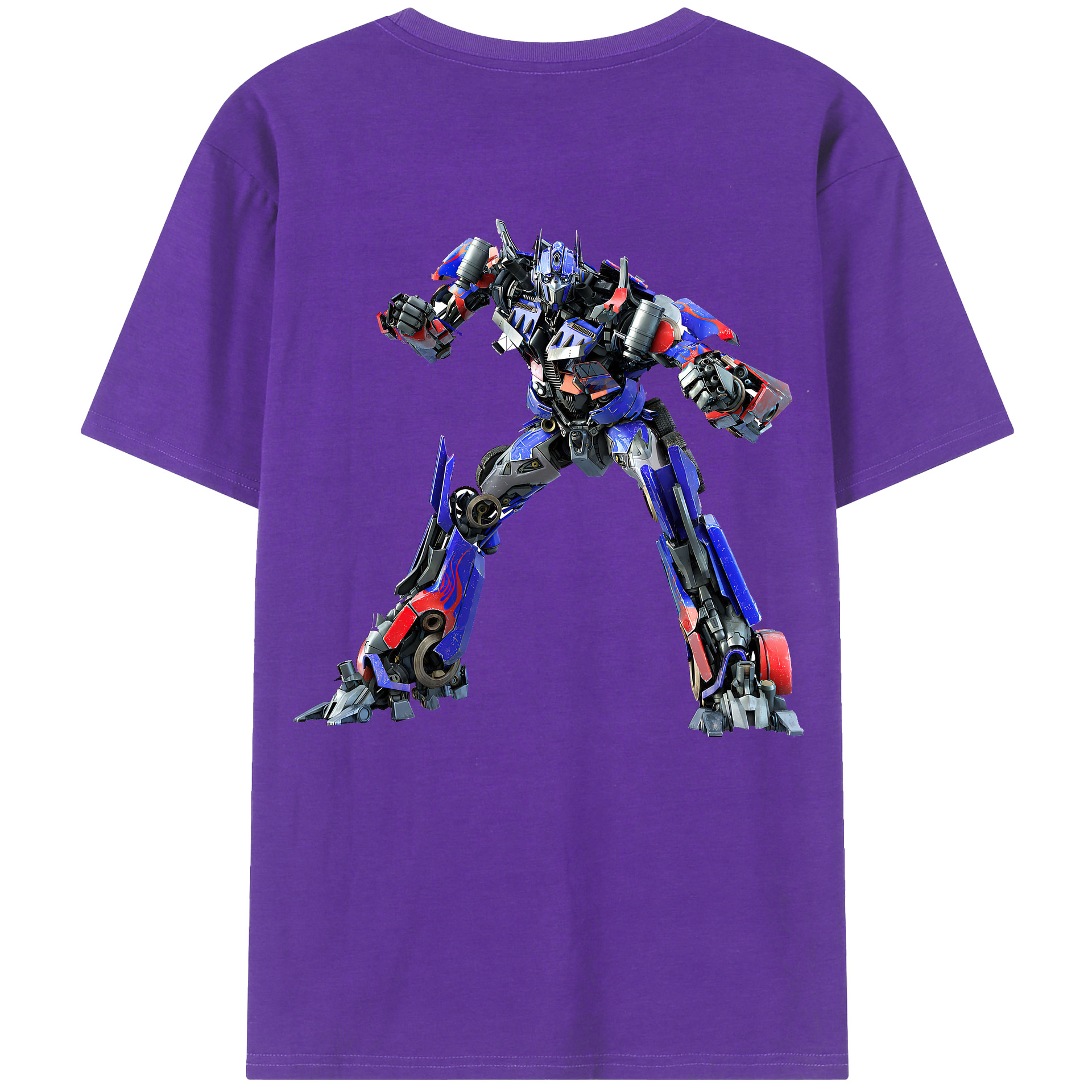 （画像用） Transformers トランスフォーマー 綿100％ メンズ半袖Tシャツ（バックプリント） 通気性