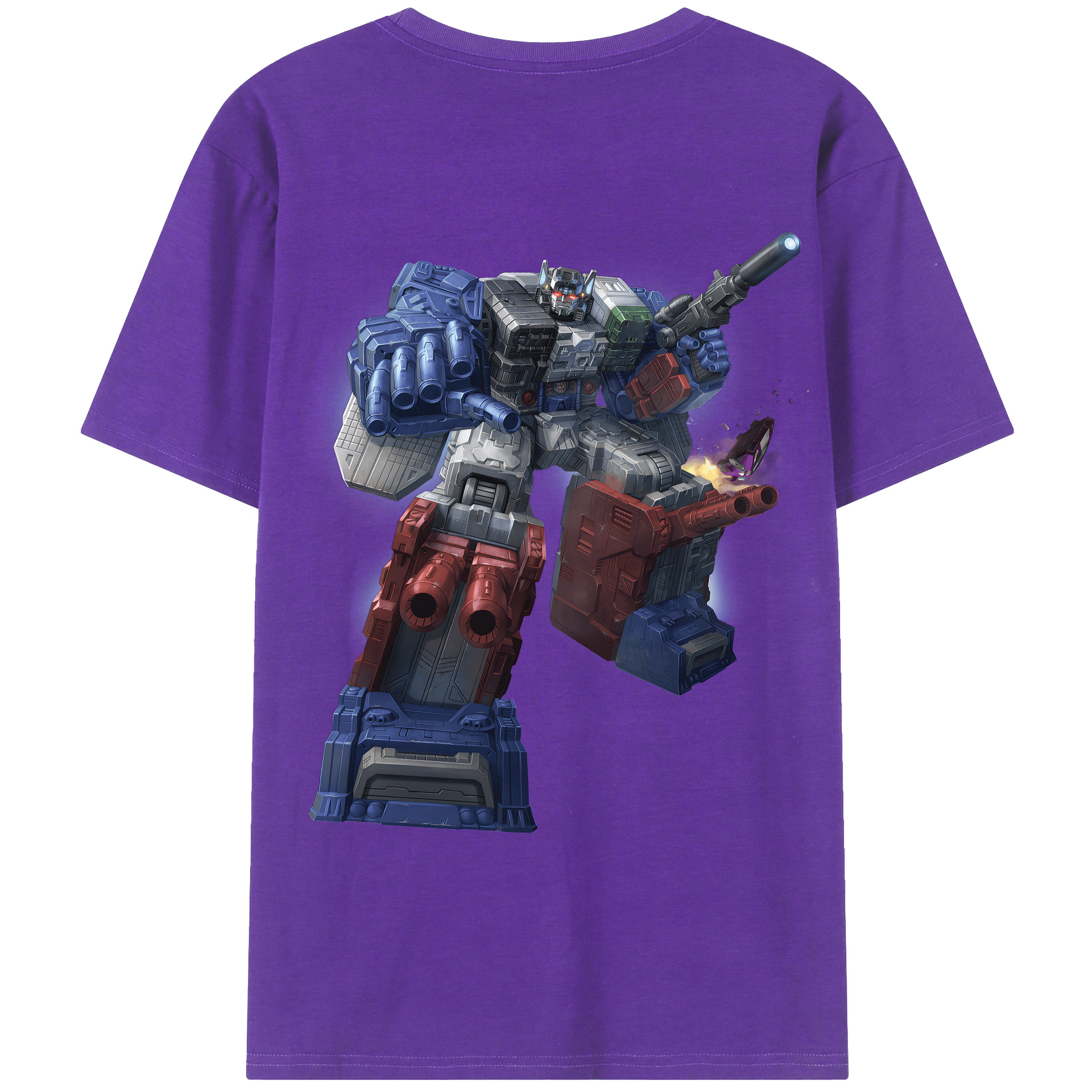 （画像用） Transformers トランスフォーマー 綿100％ メンズ半袖Tシャツ（バックプリント） 通気性