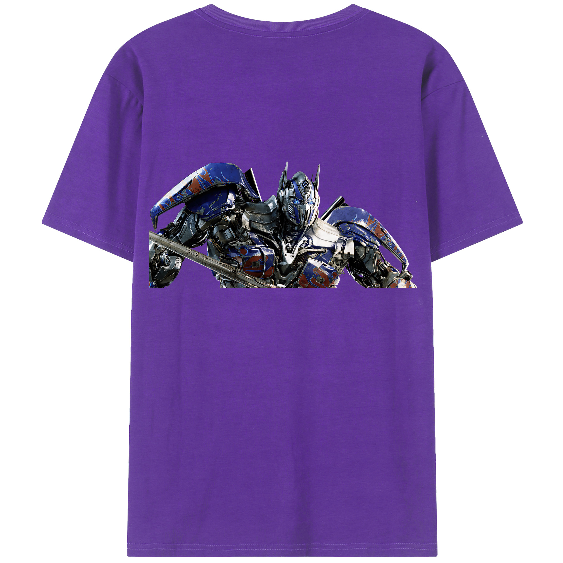 （画像用） Transformers トランスフォーマー 綿100％ メンズ半袖Tシャツ（バックプリント） 通気性