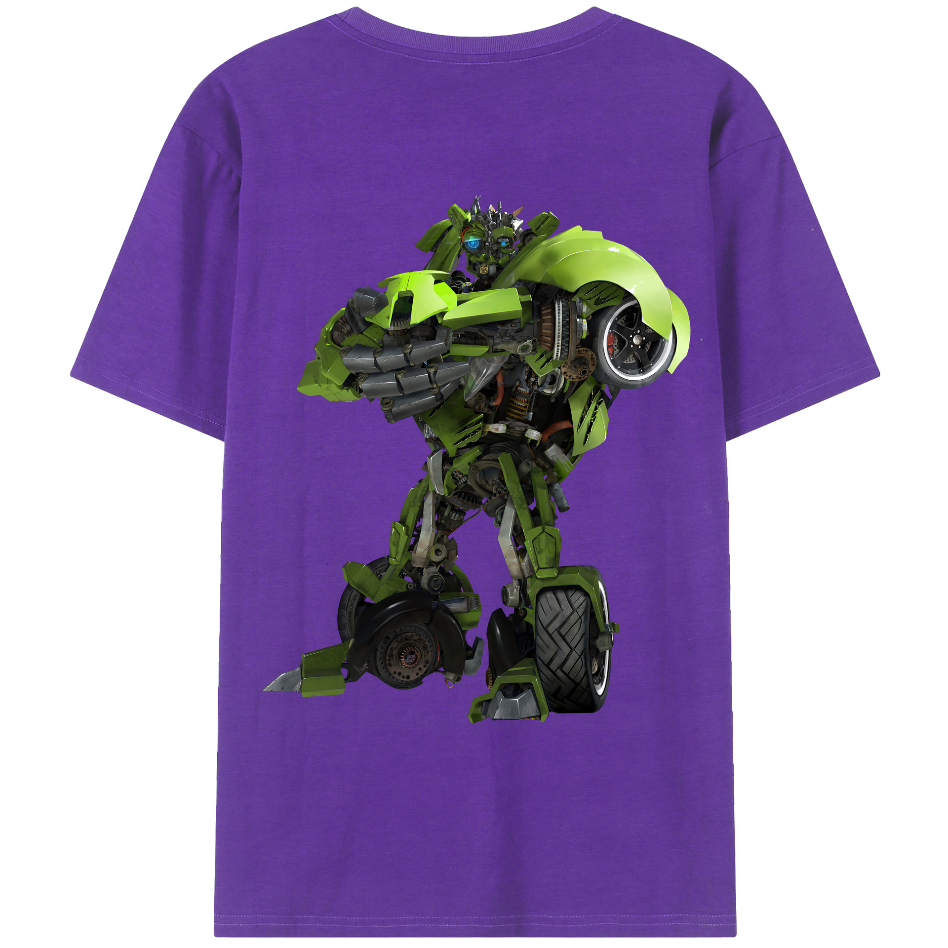 （画像用） Transformers トランスフォーマー 綿100％ メンズ半袖Tシャツ（バックプリント） 通気性