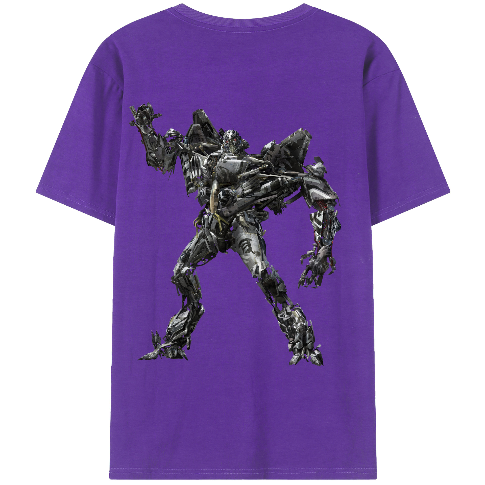 （画像用） Transformers トランスフォーマー 綿100％ メンズ半袖Tシャツ（バックプリント） 通気性