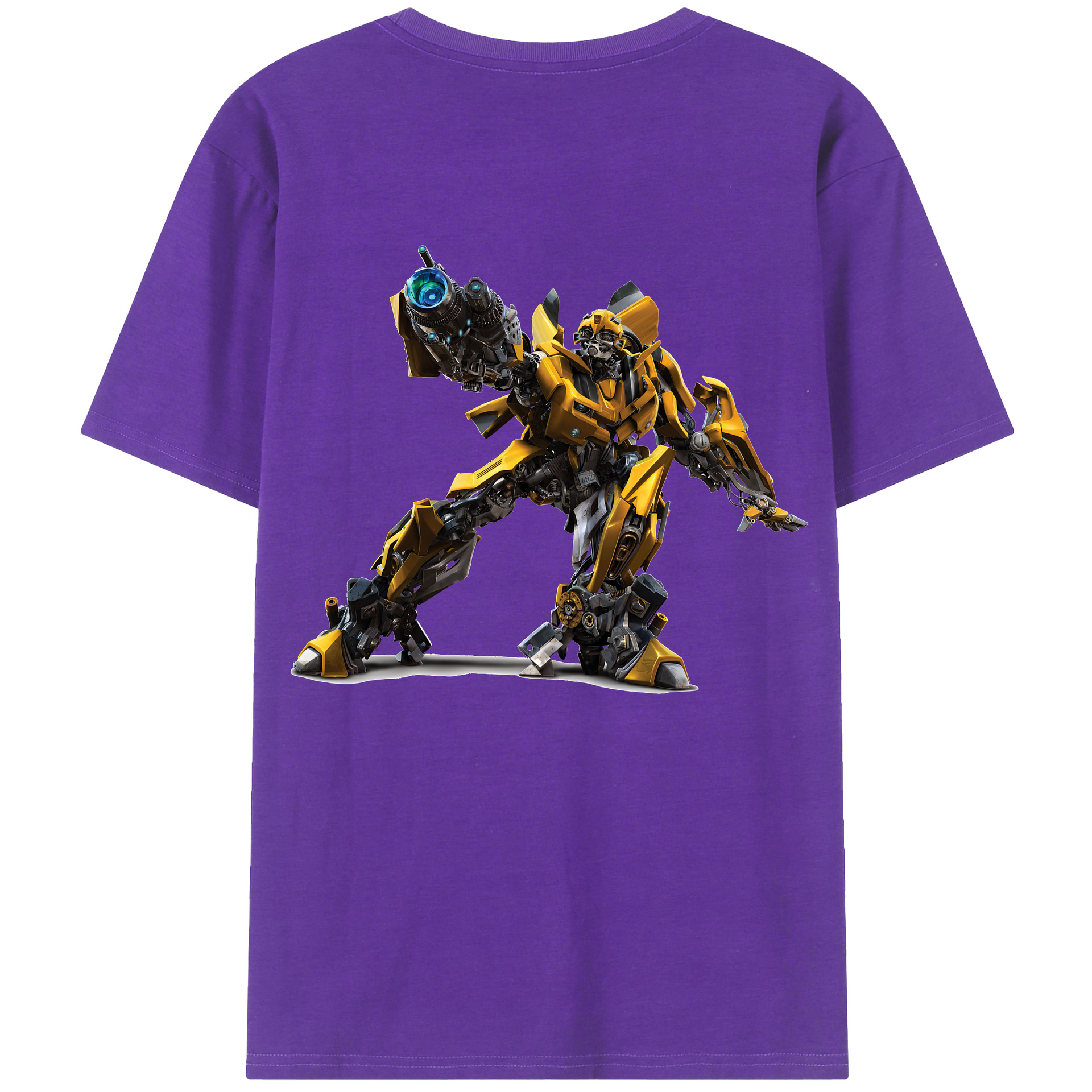 （画像用） Transformers トランスフォーマー 綿100％ メンズ半袖Tシャツ（バックプリント） 通気性