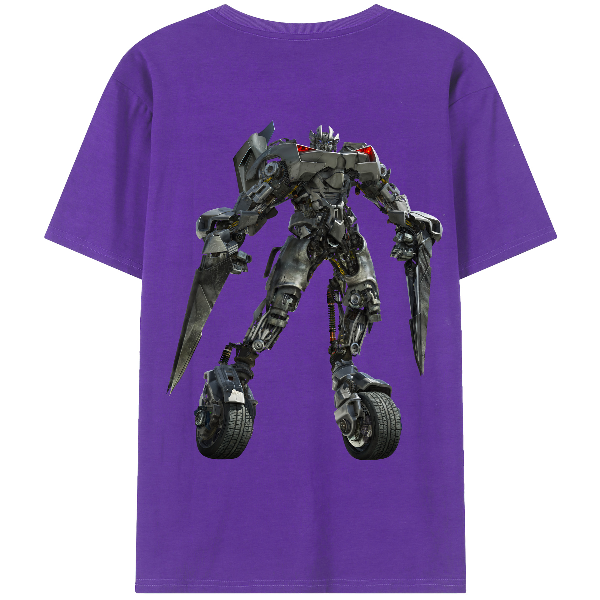 （画像用） Transformers トランスフォーマー 綿100％ メンズ半袖Tシャツ（バックプリント） 通気性