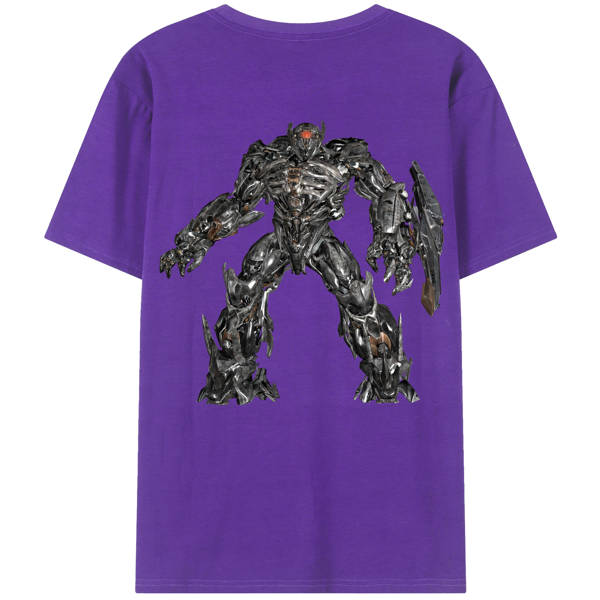 （画像用） Transformers トランスフォーマー 綿100％ メンズ半袖Tシャツ（バックプリント） 通気性