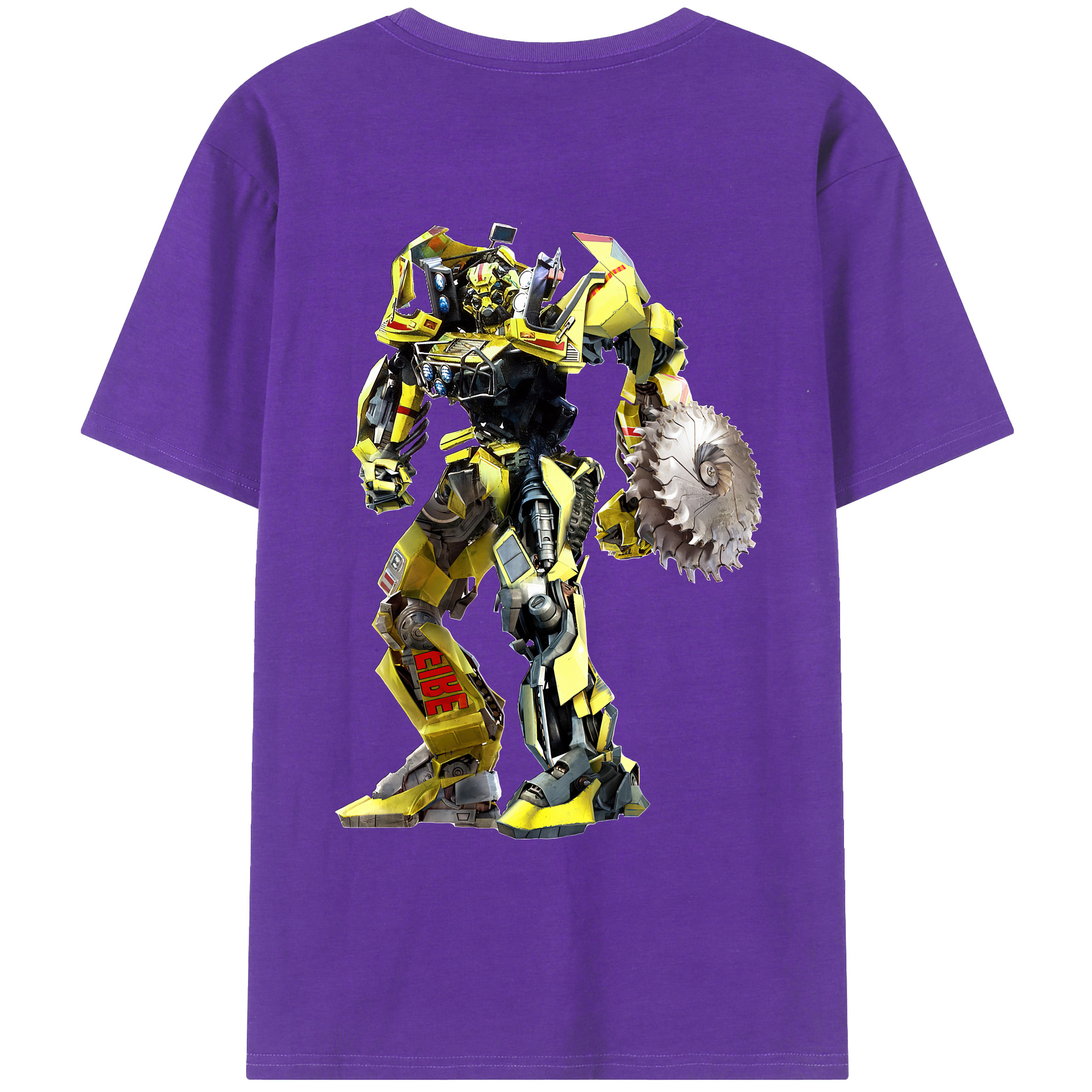 （画像用） Transformers トランスフォーマー 綿100％ メンズ半袖Tシャツ（バックプリント） 通気性