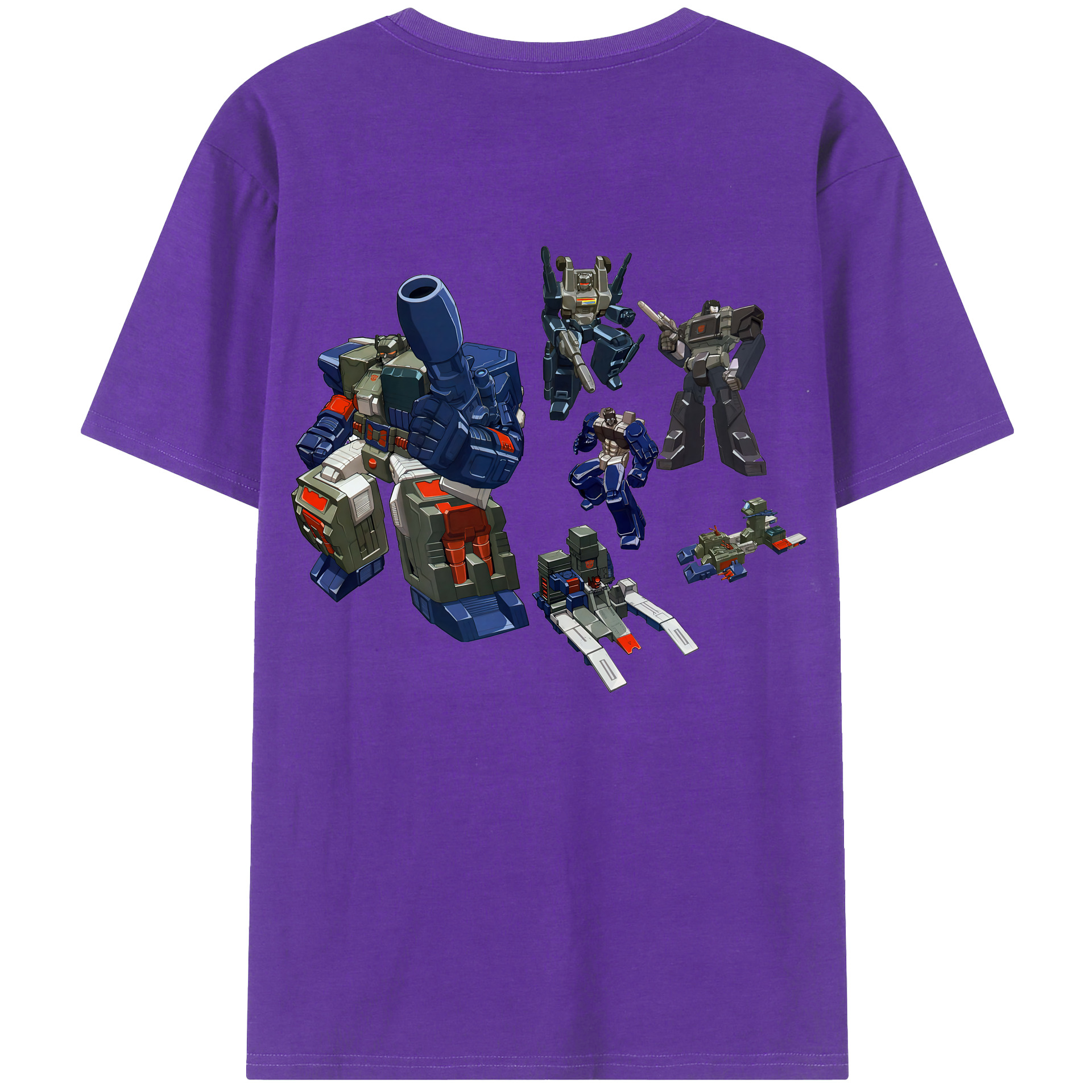 （画像用） Transformers トランスフォーマー 綿100％ メンズ半袖Tシャツ（バックプリント） 通気性