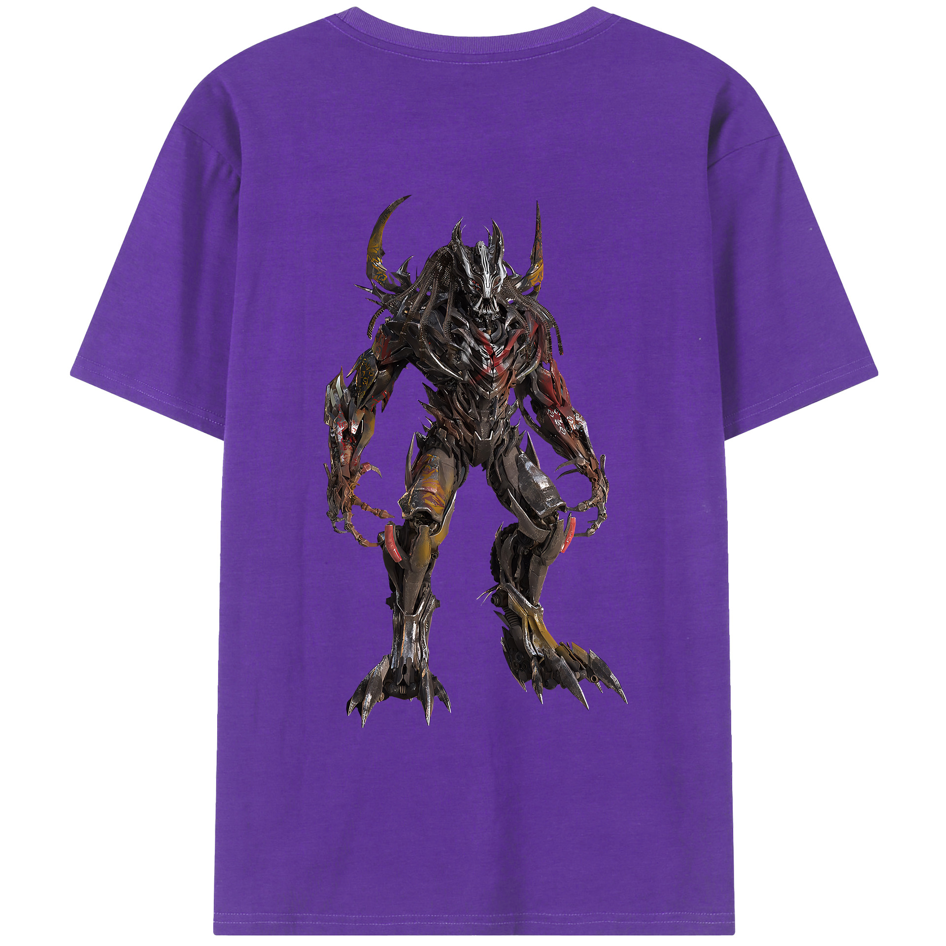 （画像用） Transformers トランスフォーマー 綿100％ メンズ半袖Tシャツ（バックプリント） 通気性