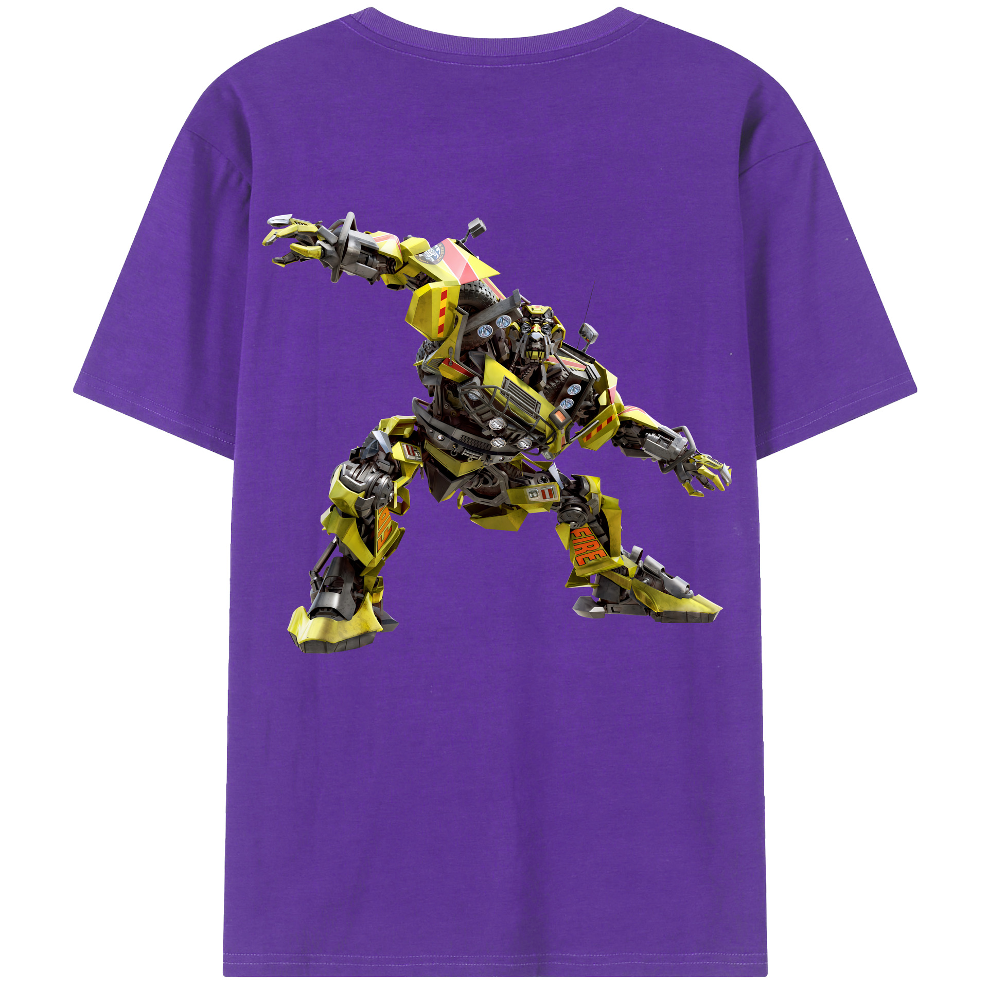 （画像用） Transformers トランスフォーマー 綿100％ メンズ半袖Tシャツ（バックプリント） 通気性