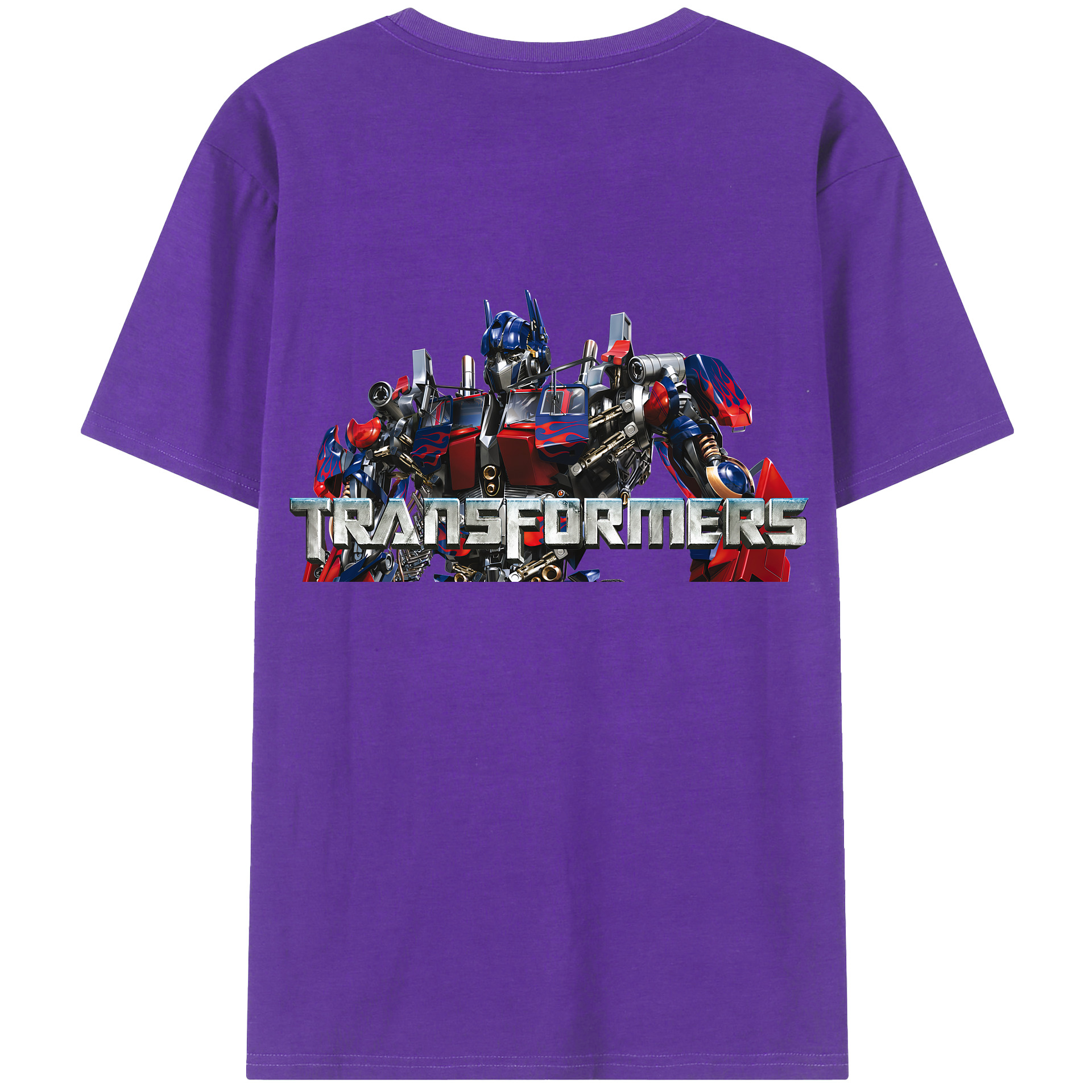 （画像用） Transformers トランスフォーマー 綿100％ メンズ半袖Tシャツ（バックプリント） 通気性