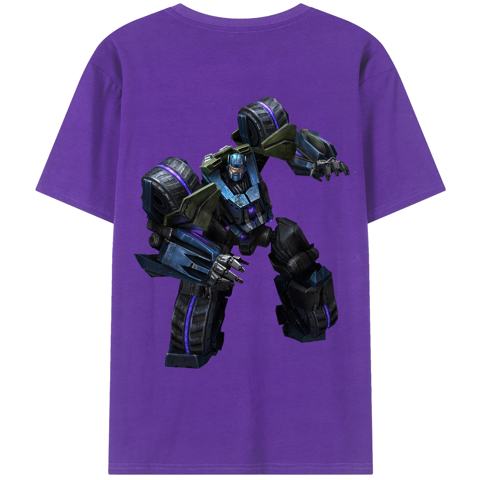 （画像用） Transformers トランスフォーマー 綿100％ メンズ半袖Tシャツ（バックプリント） 通気性