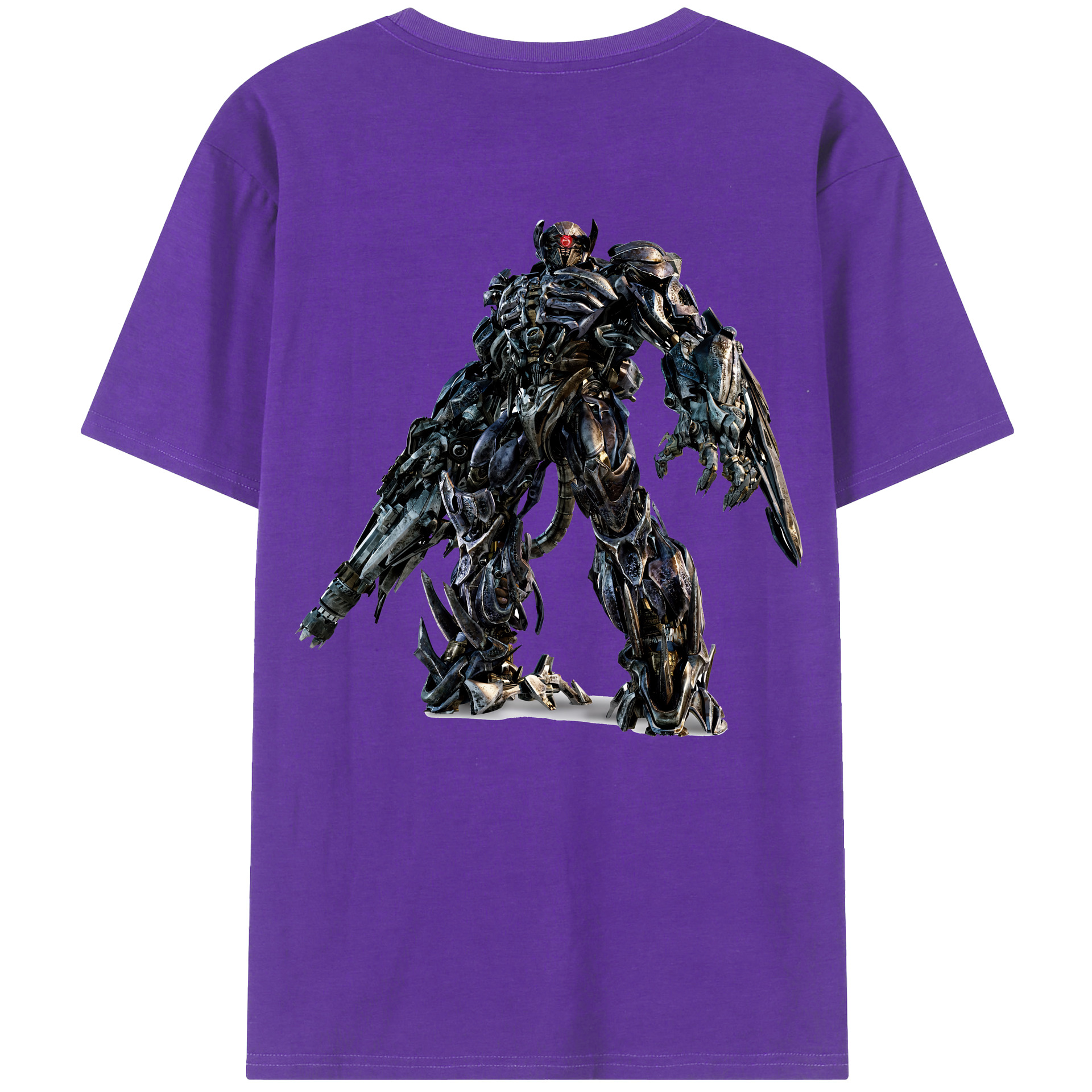 （画像用） Transformers トランスフォーマー 綿100％ メンズ半袖Tシャツ（バックプリント） 通気性