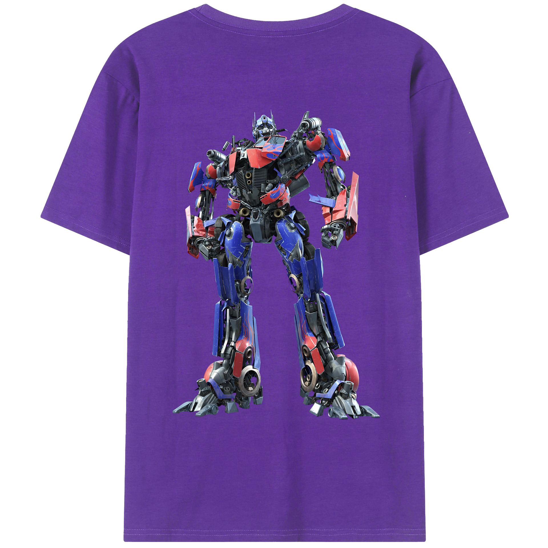 （画像用） Transformers トランスフォーマー 綿100％ メンズ半袖Tシャツ（バックプリント） 通気性