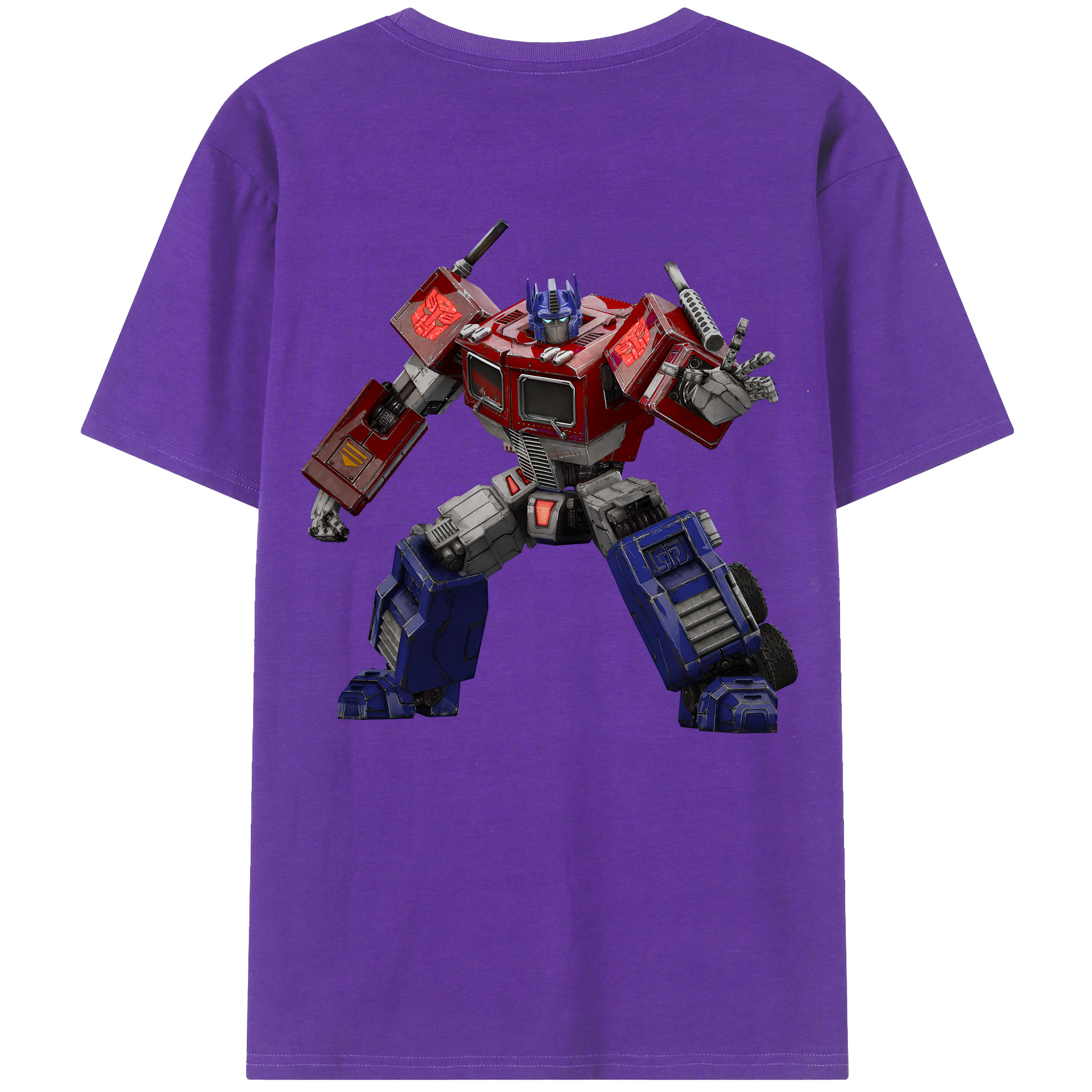 （画像用） Transformers トランスフォーマー 綿100％ メンズ半袖Tシャツ（バックプリント） 通気性