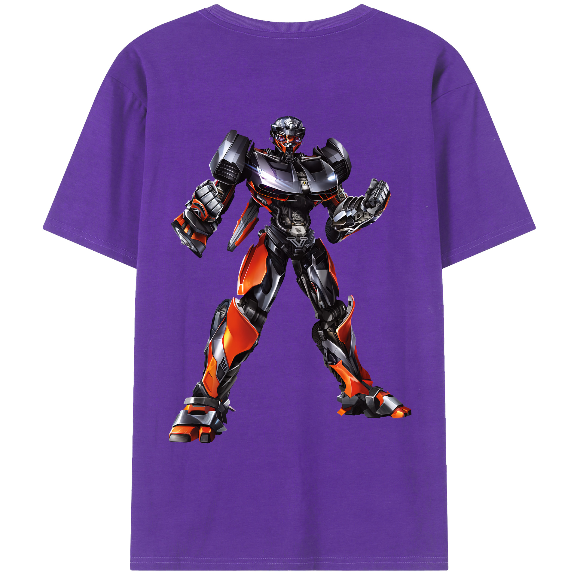 （画像用） Transformers トランスフォーマー 綿100％ メンズ半袖Tシャツ（バックプリント） 通気性