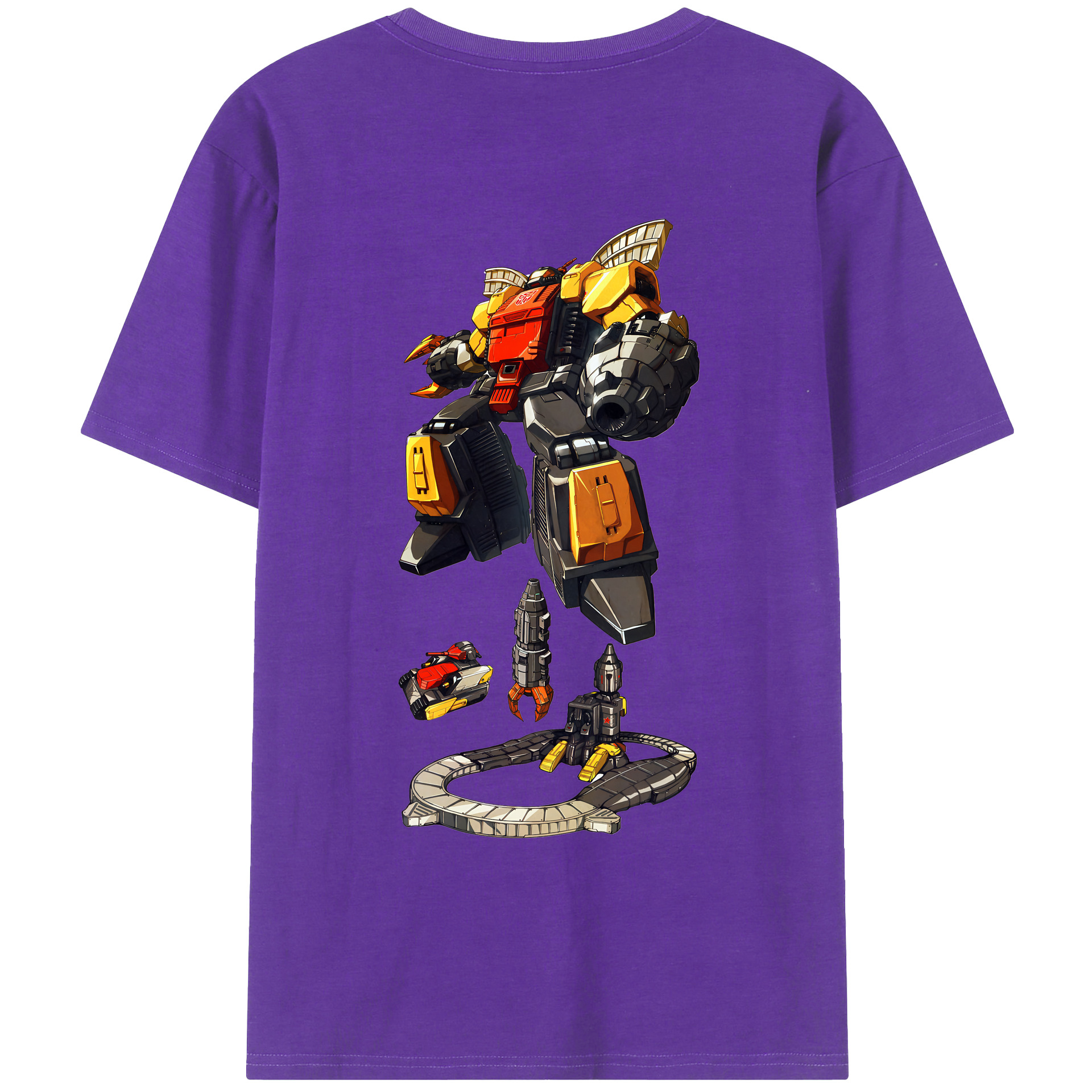 （画像用） Transformers トランスフォーマー 綿100％ メンズ半袖Tシャツ（バックプリント） 通気性