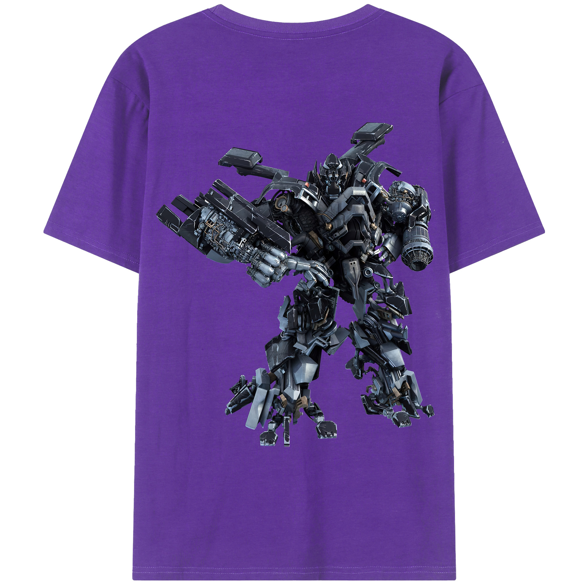 （画像用） Transformers トランスフォーマー 綿100％ メンズ半袖Tシャツ（バックプリント） 通気性