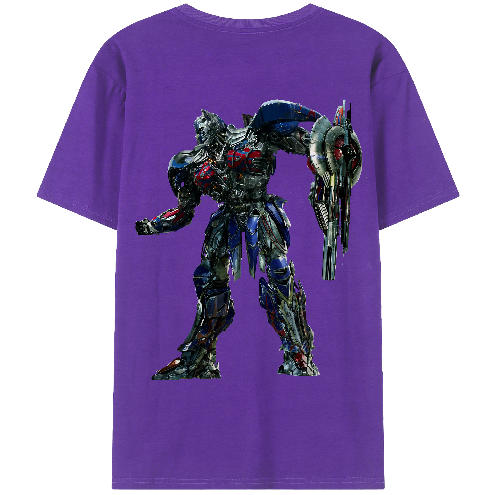 （画像用） Transformers トランスフォーマー 綿100％ メンズ半袖Tシャツ（バックプリント） 通気性