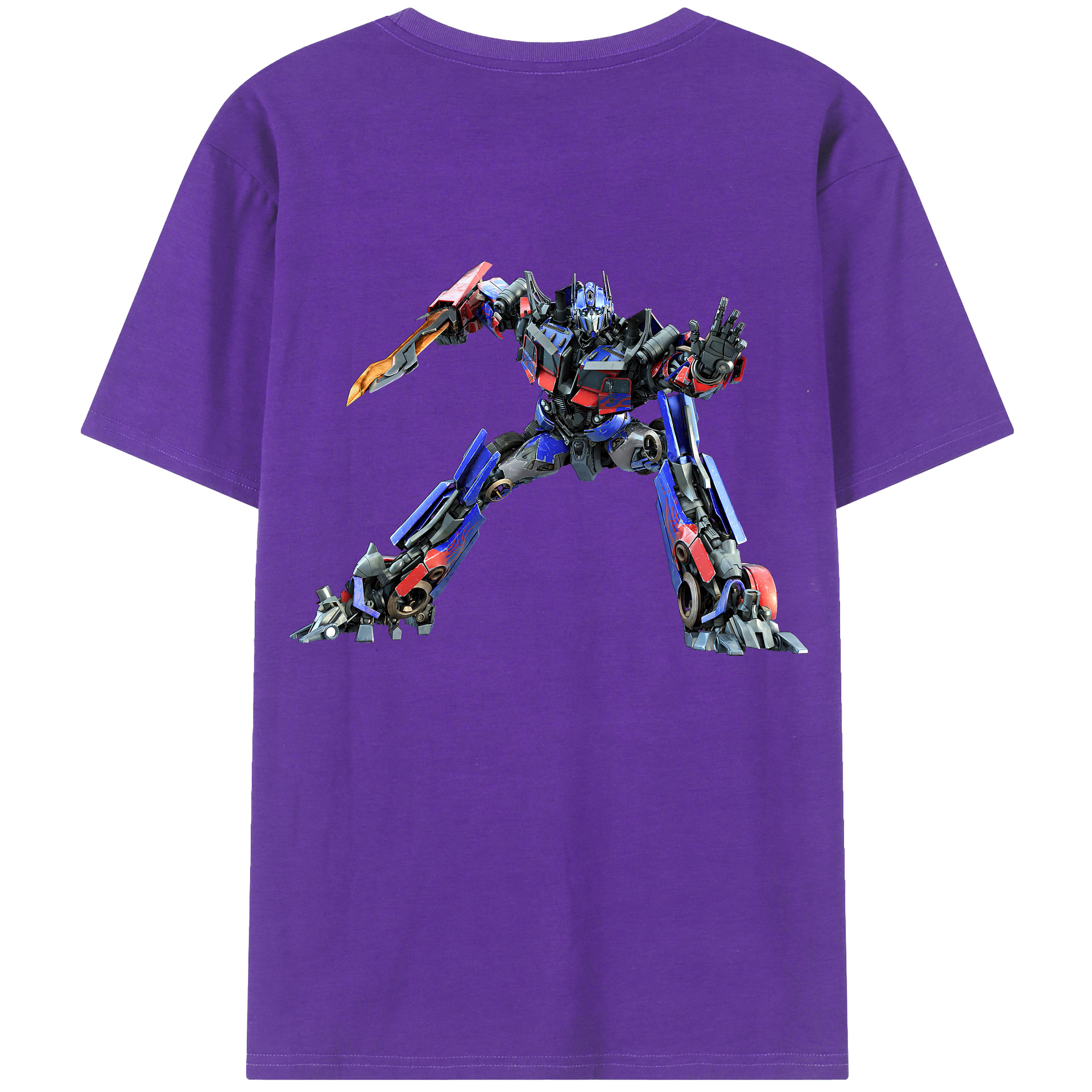 （画像用） Transformers トランスフォーマー 綿100％ メンズ半袖Tシャツ（バックプリント） 通気性