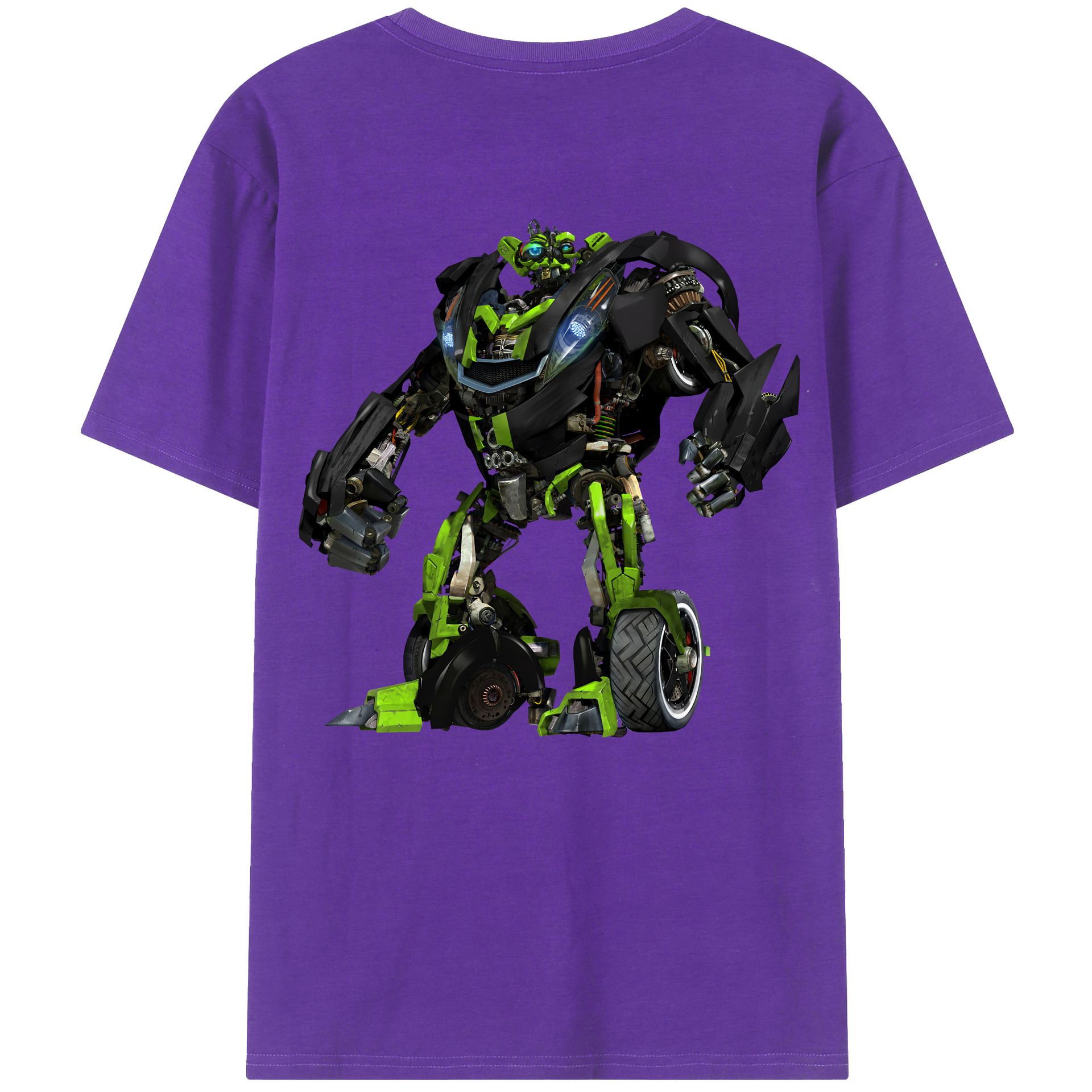 （画像用） Transformers トランスフォーマー 綿100％ メンズ半袖Tシャツ（バックプリント） 通気性