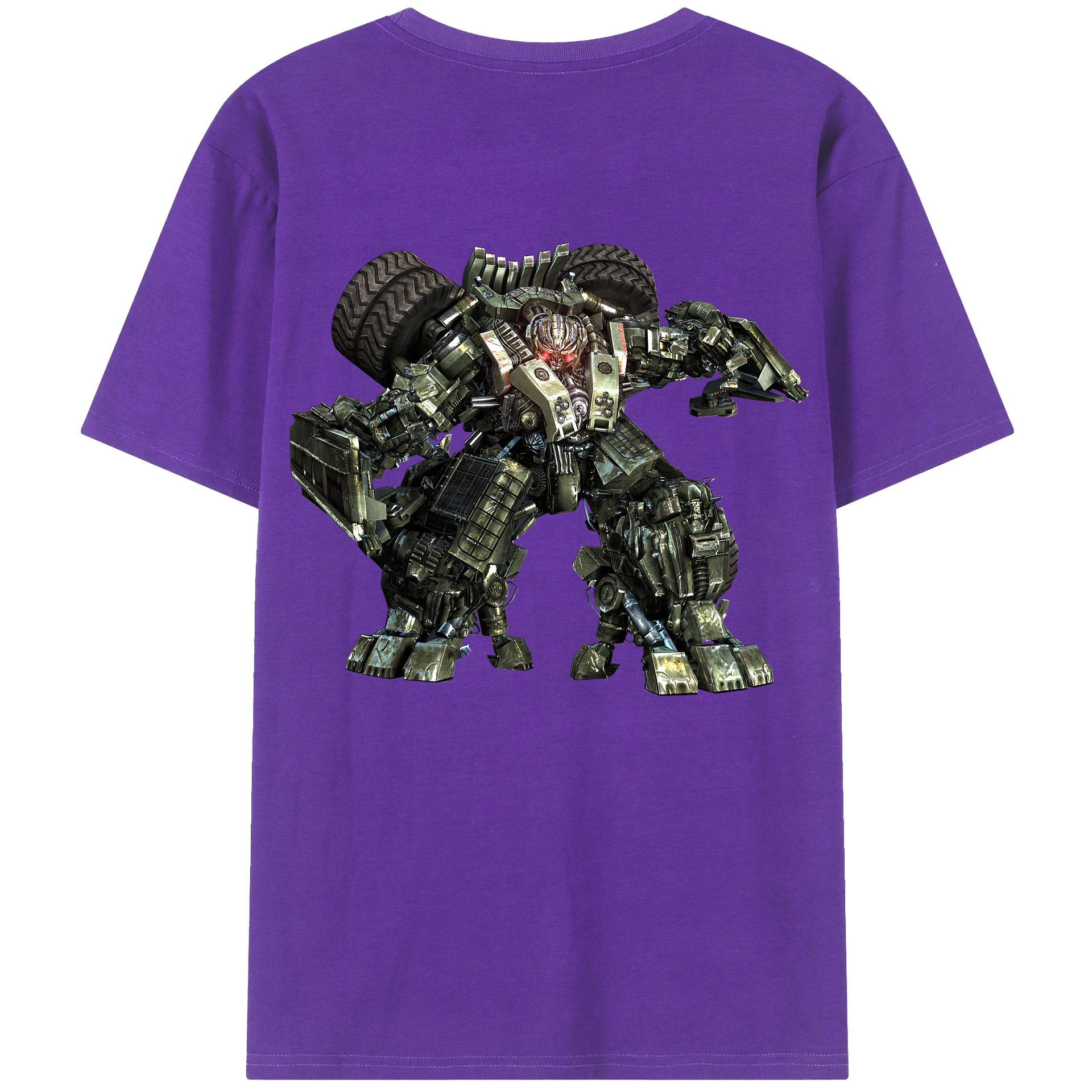 （画像用） Transformers トランスフォーマー 綿100％ メンズ半袖Tシャツ（バックプリント） 通気性