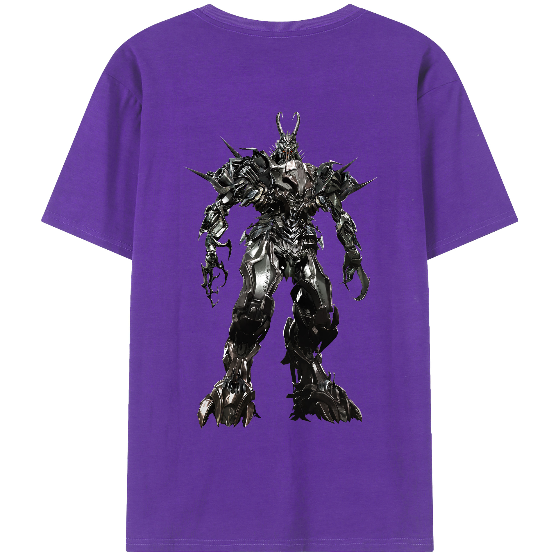 （画像用） Transformers トランスフォーマー 綿100％ メンズ半袖Tシャツ（バックプリント） 通気性