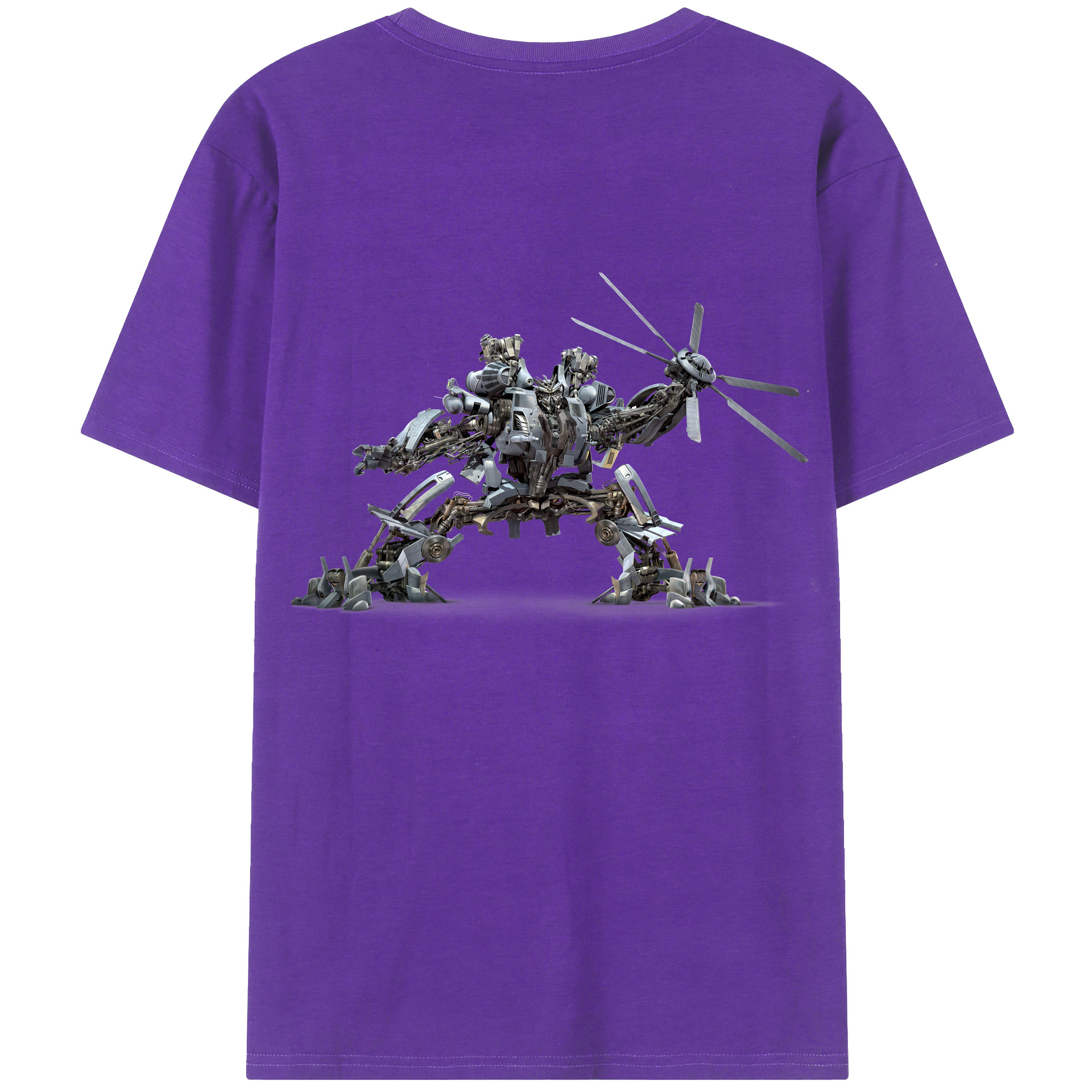 （画像用） Transformers トランスフォーマー 綿100％ メンズ半袖Tシャツ（バックプリント） 通気性