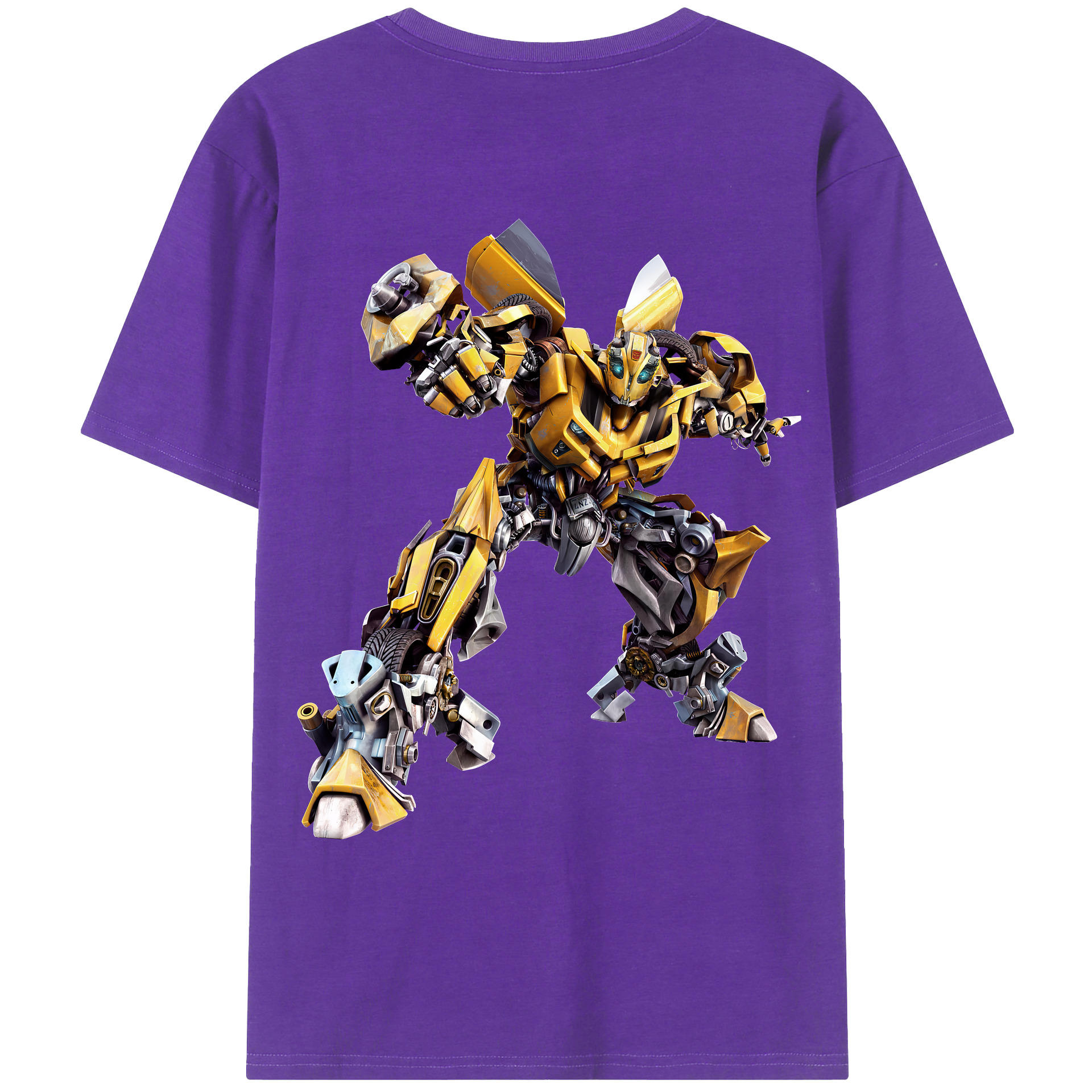 （画像用） Transformers トランスフォーマー 綿100％ メンズ半袖Tシャツ（バックプリント） 通気性