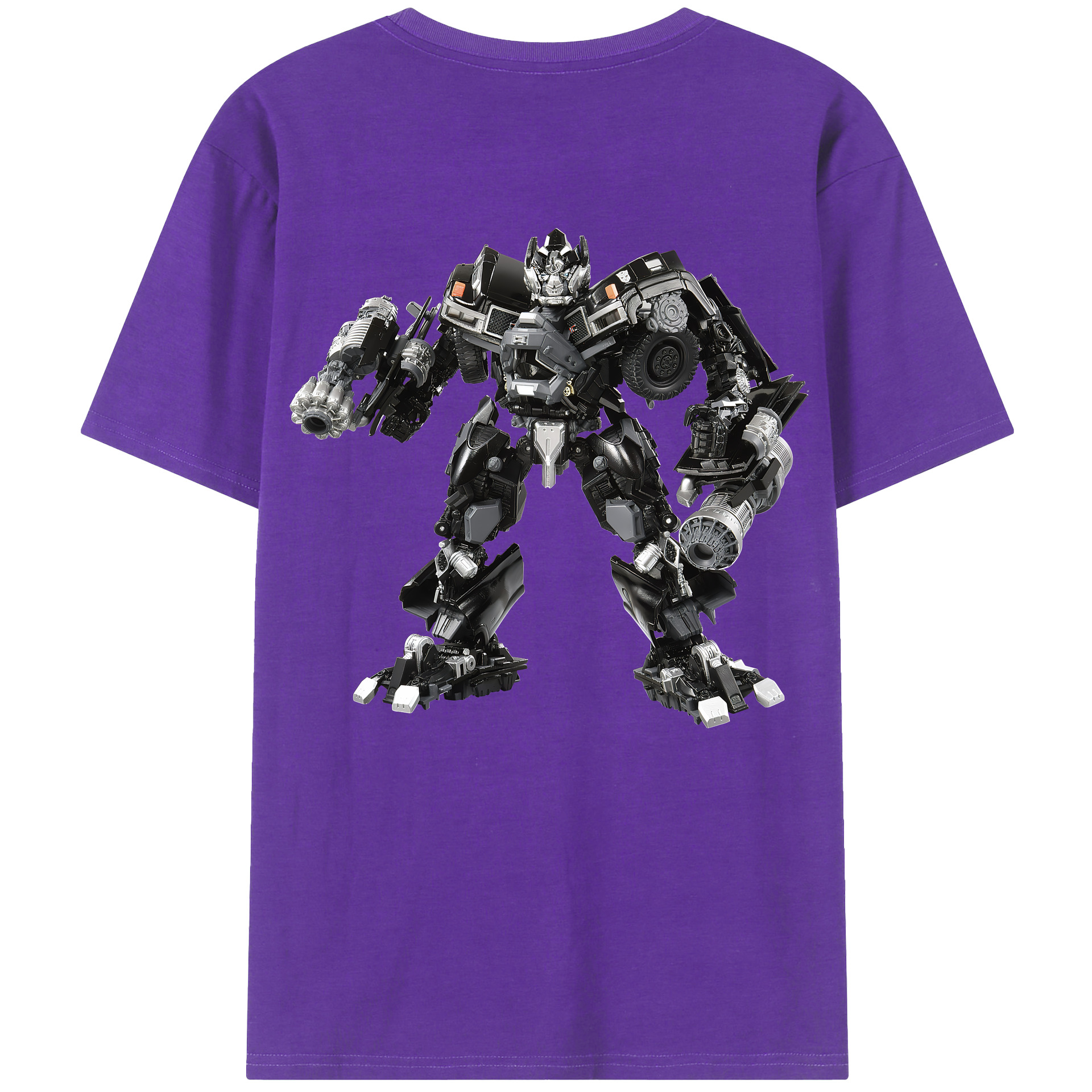 （画像用） Transformers トランスフォーマー 綿100％ メンズ半袖Tシャツ（バックプリント） 通気性