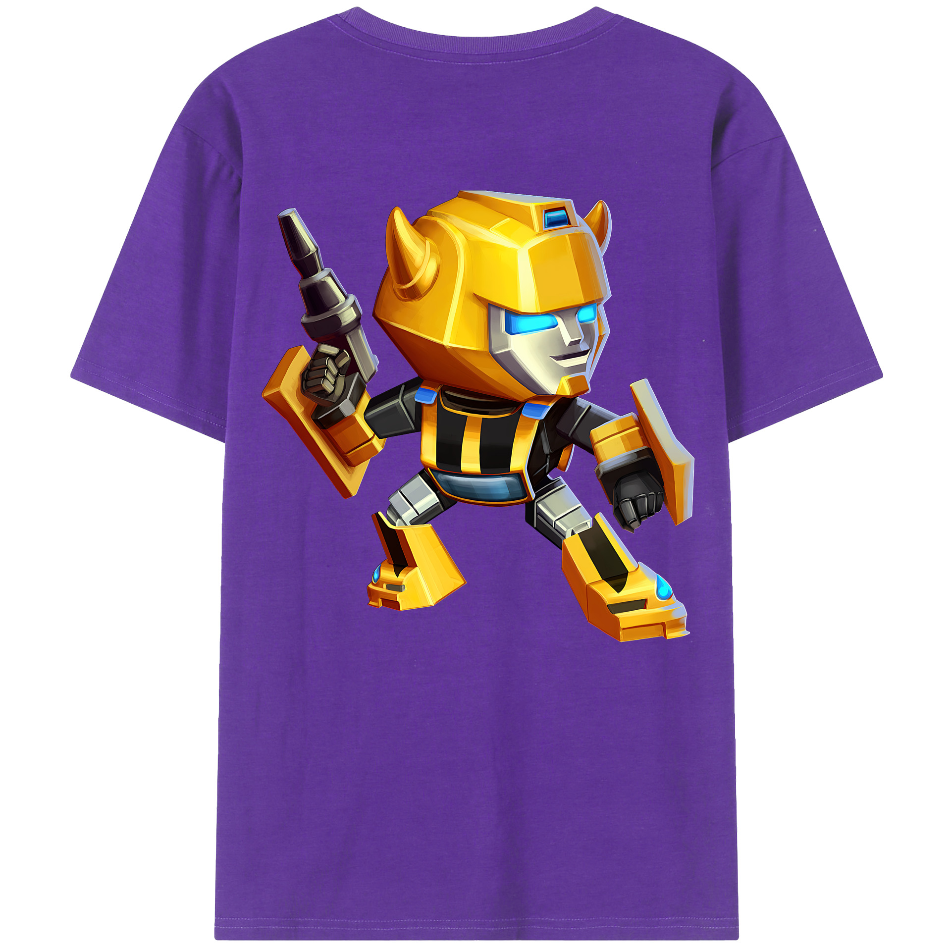 （画像用） Transformers トランスフォーマー 綿100％ メンズ半袖Tシャツ（バックプリント） 通気性