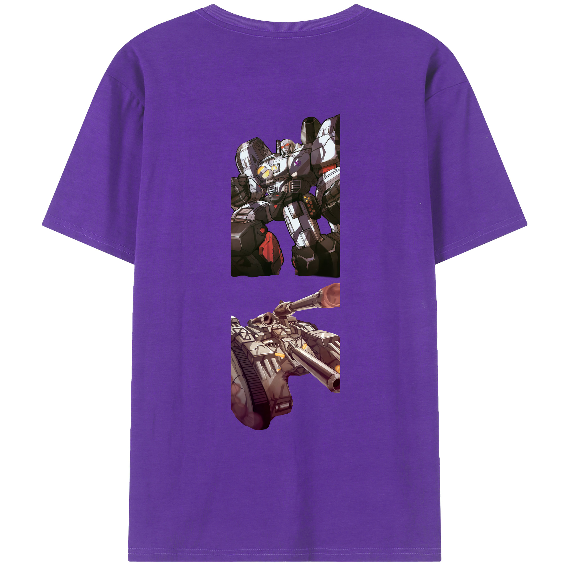 （画像用） Transformers トランスフォーマー 綿100％ メンズ半袖Tシャツ（バックプリント） 通気性