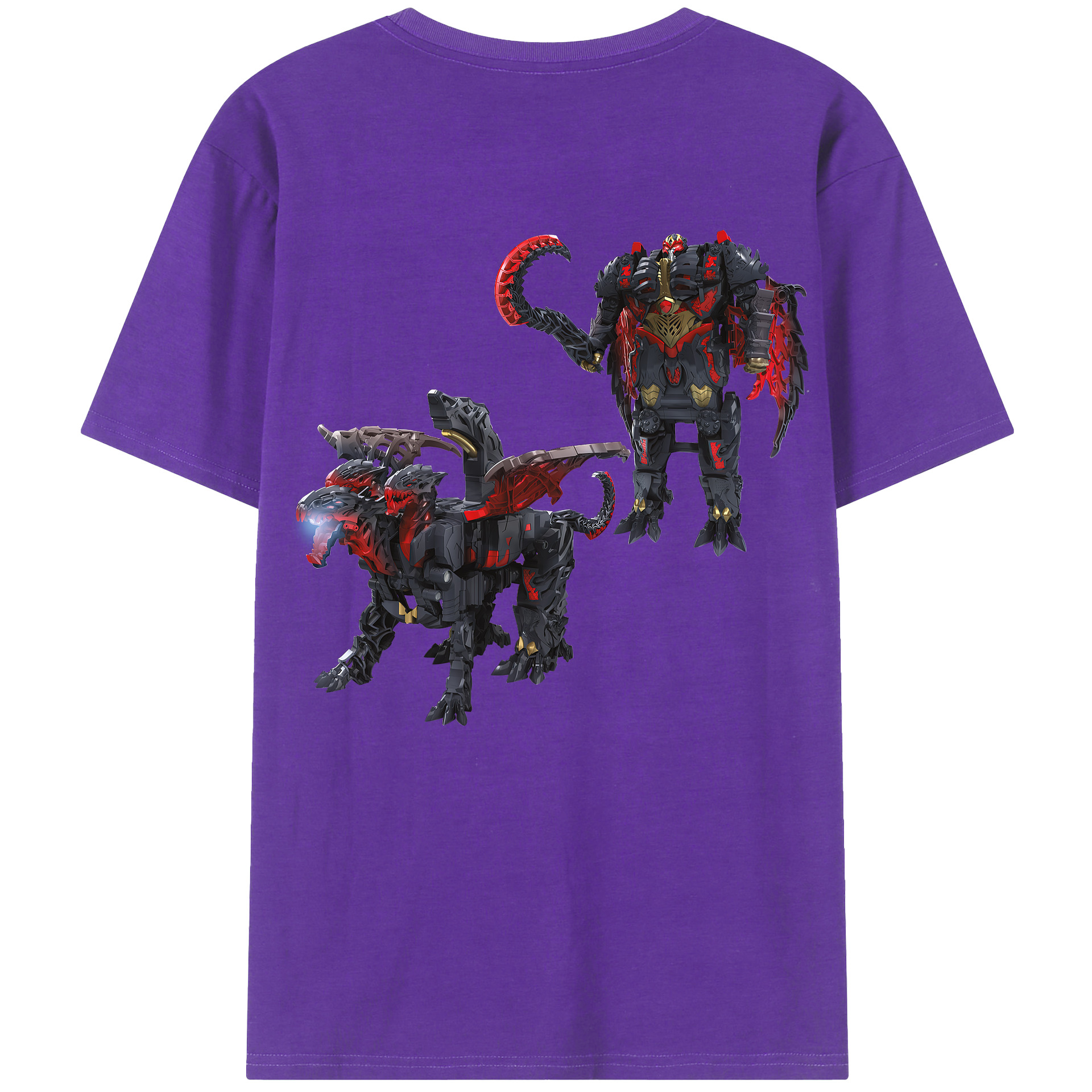 （画像用） Transformers トランスフォーマー 綿100％ メンズ半袖Tシャツ（バックプリント） 通気性
