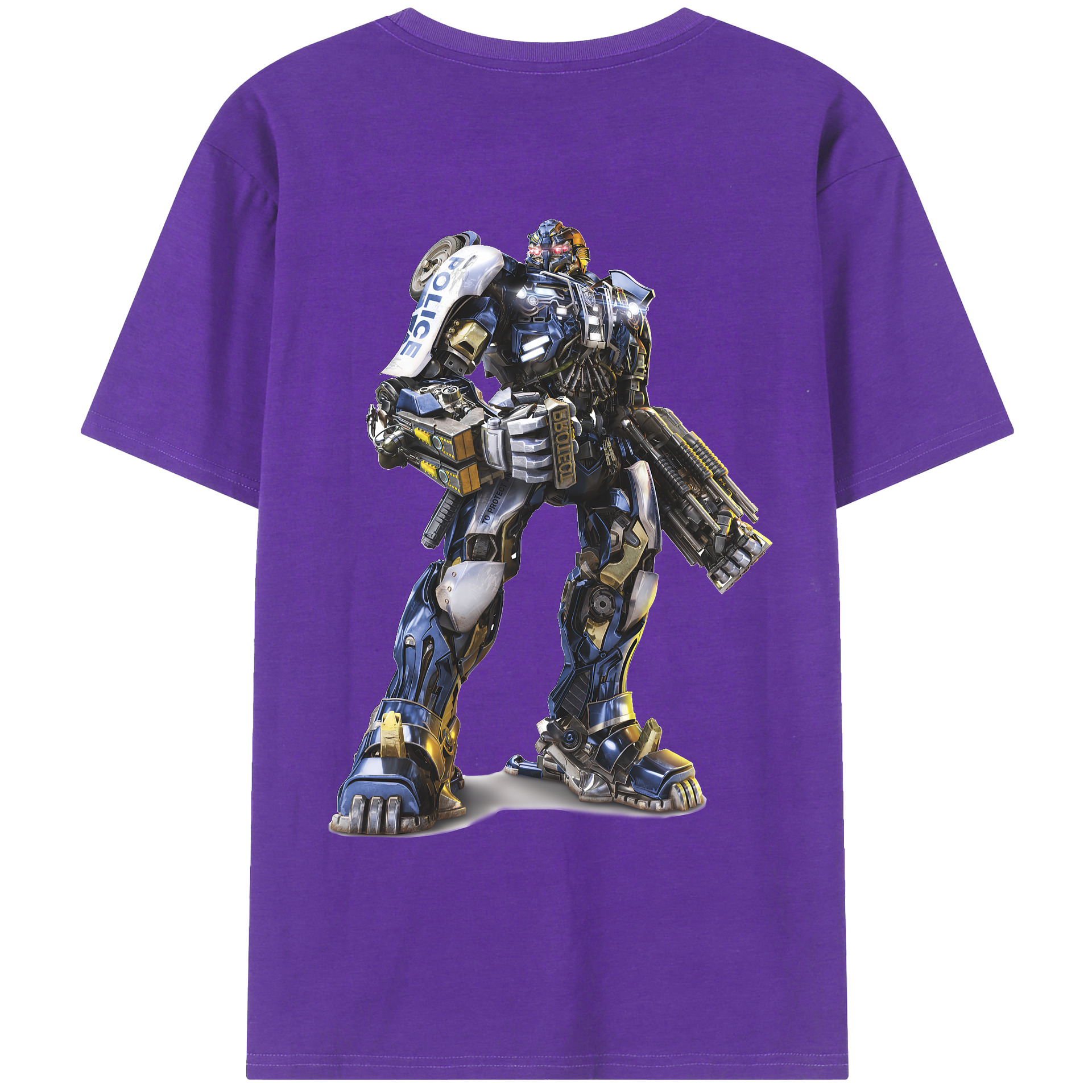 （画像用） Transformers トランスフォーマー 綿100％ メンズ半袖Tシャツ（バックプリント） 通気性