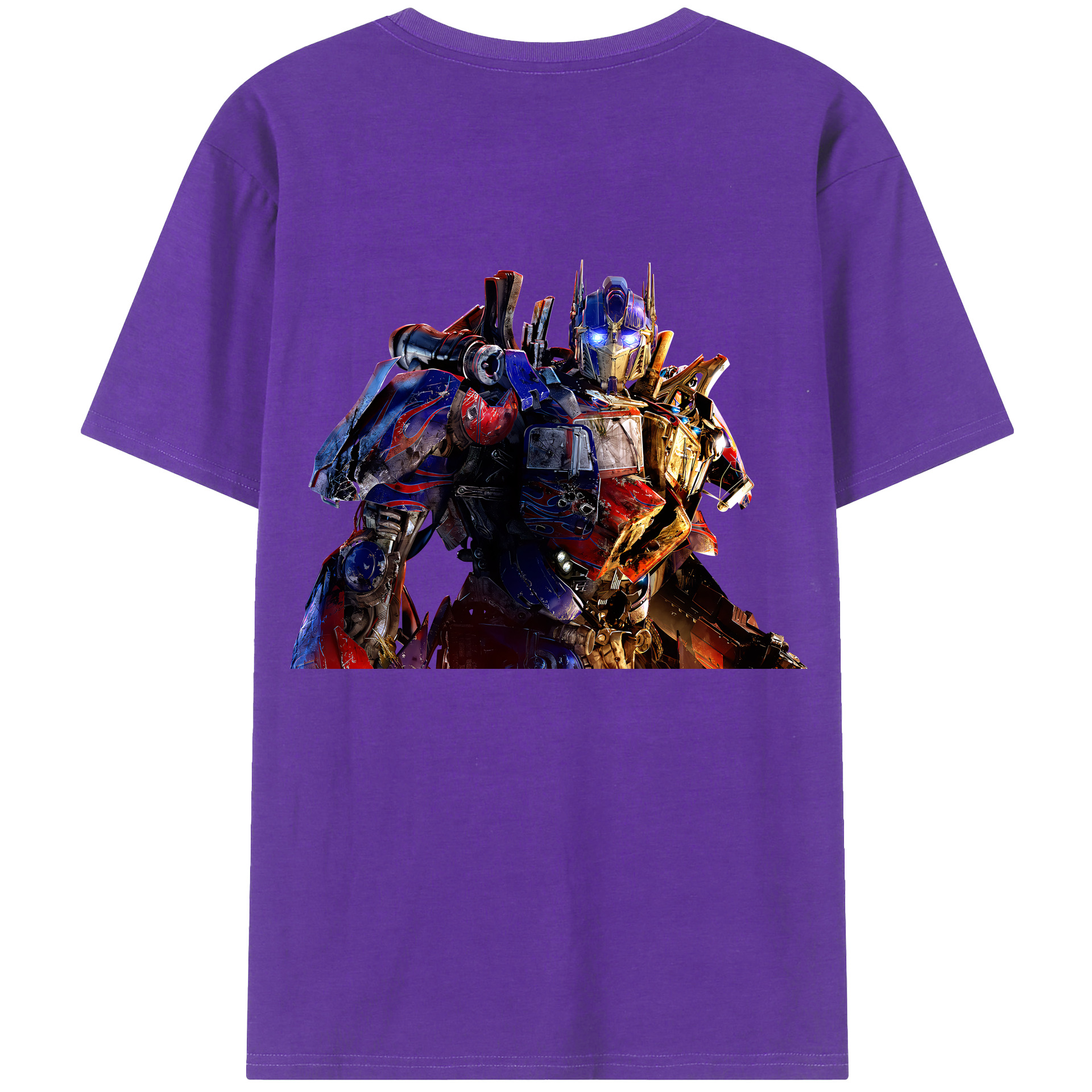 （画像用） Transformers トランスフォーマー 綿100％ メンズ半袖Tシャツ（バックプリント） 通気性