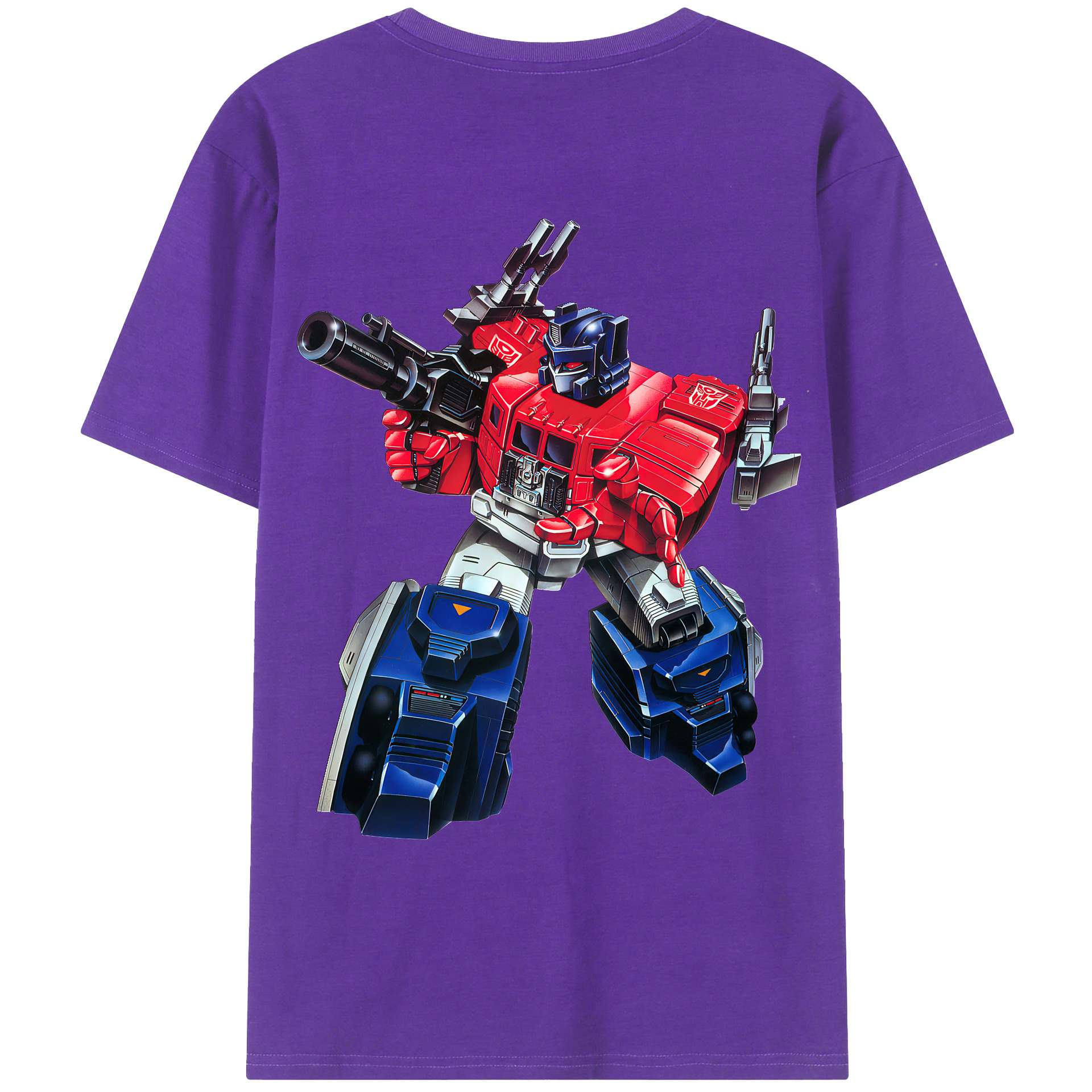 （画像用） Transformers トランスフォーマー 綿100％ メンズ半袖Tシャツ（バックプリント） 通気性