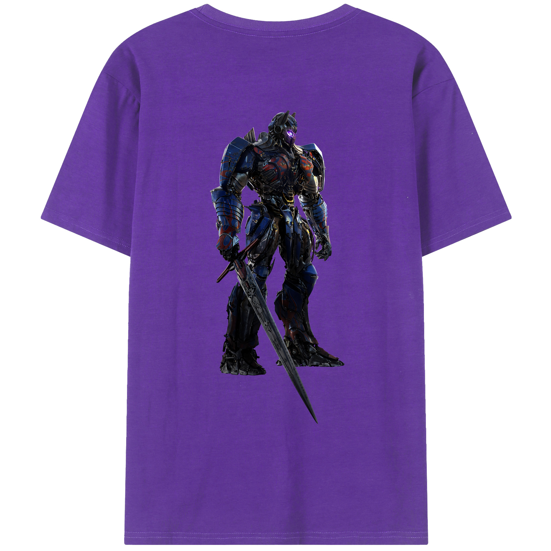（画像用） Transformers トランスフォーマー 綿100％ メンズ半袖Tシャツ（バックプリント） 通気性