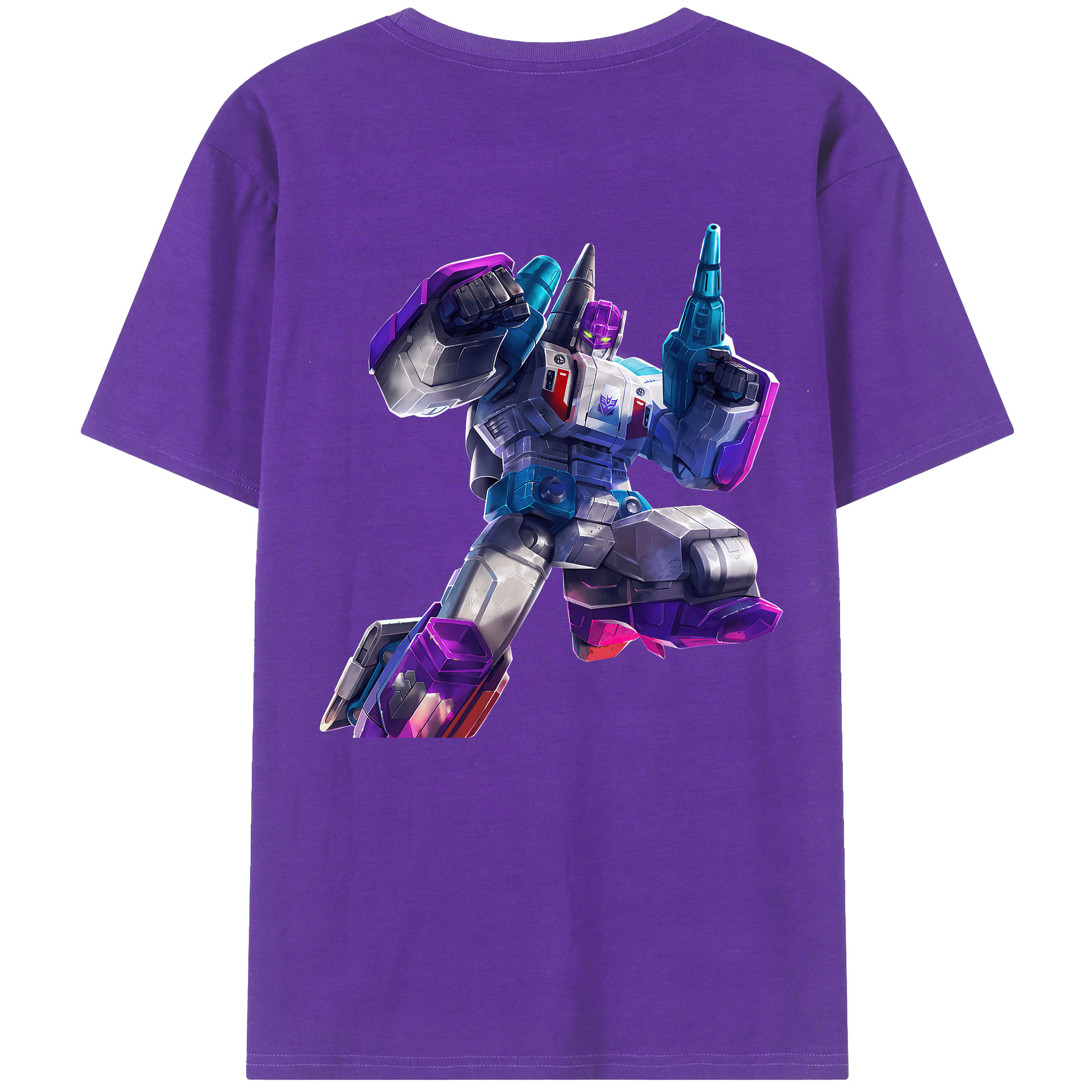 （画像用） Transformers トランスフォーマー 綿100％ メンズ半袖Tシャツ（バックプリント） 通気性