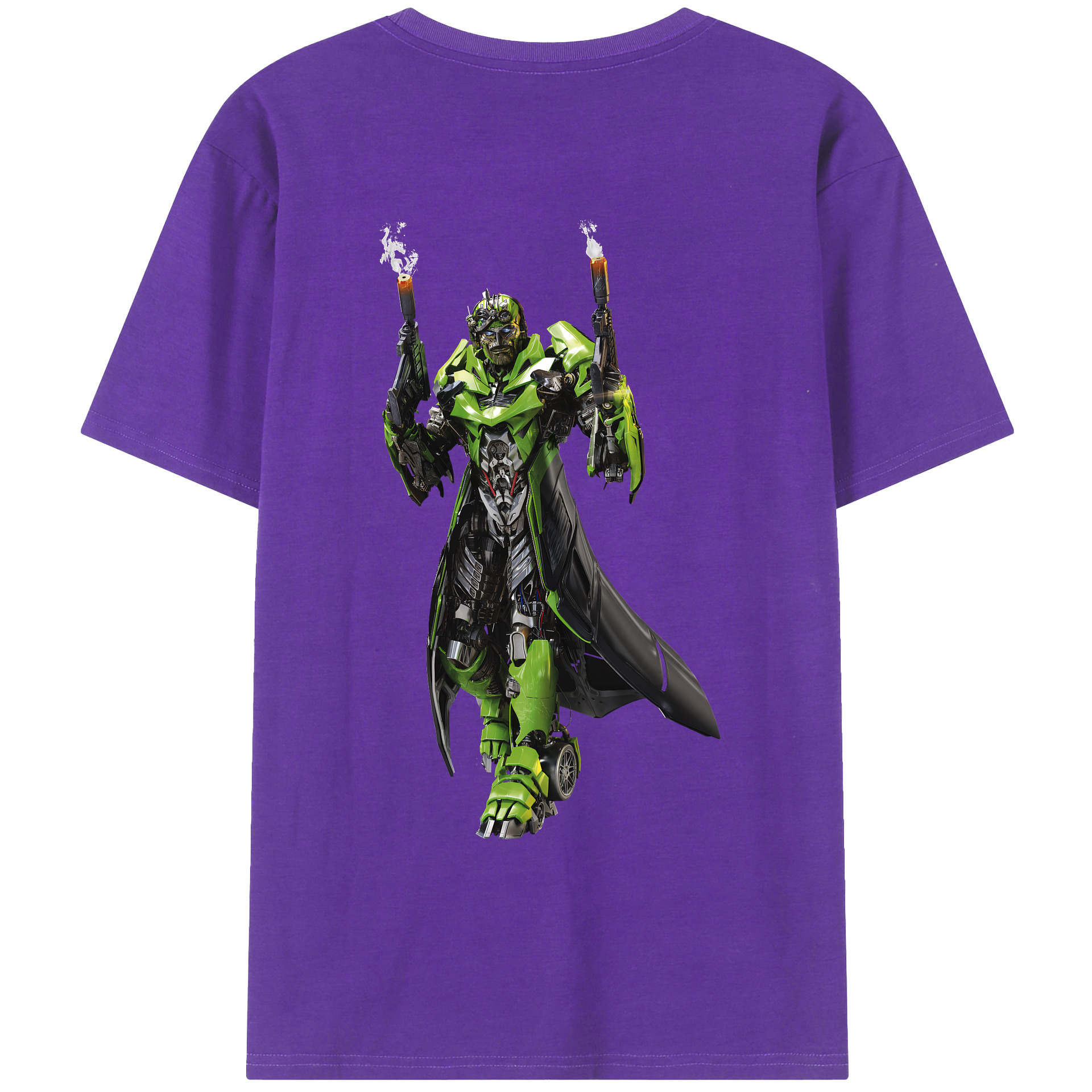 （画像用） Transformers トランスフォーマー 綿100％ メンズ半袖Tシャツ（バックプリント） 通気性