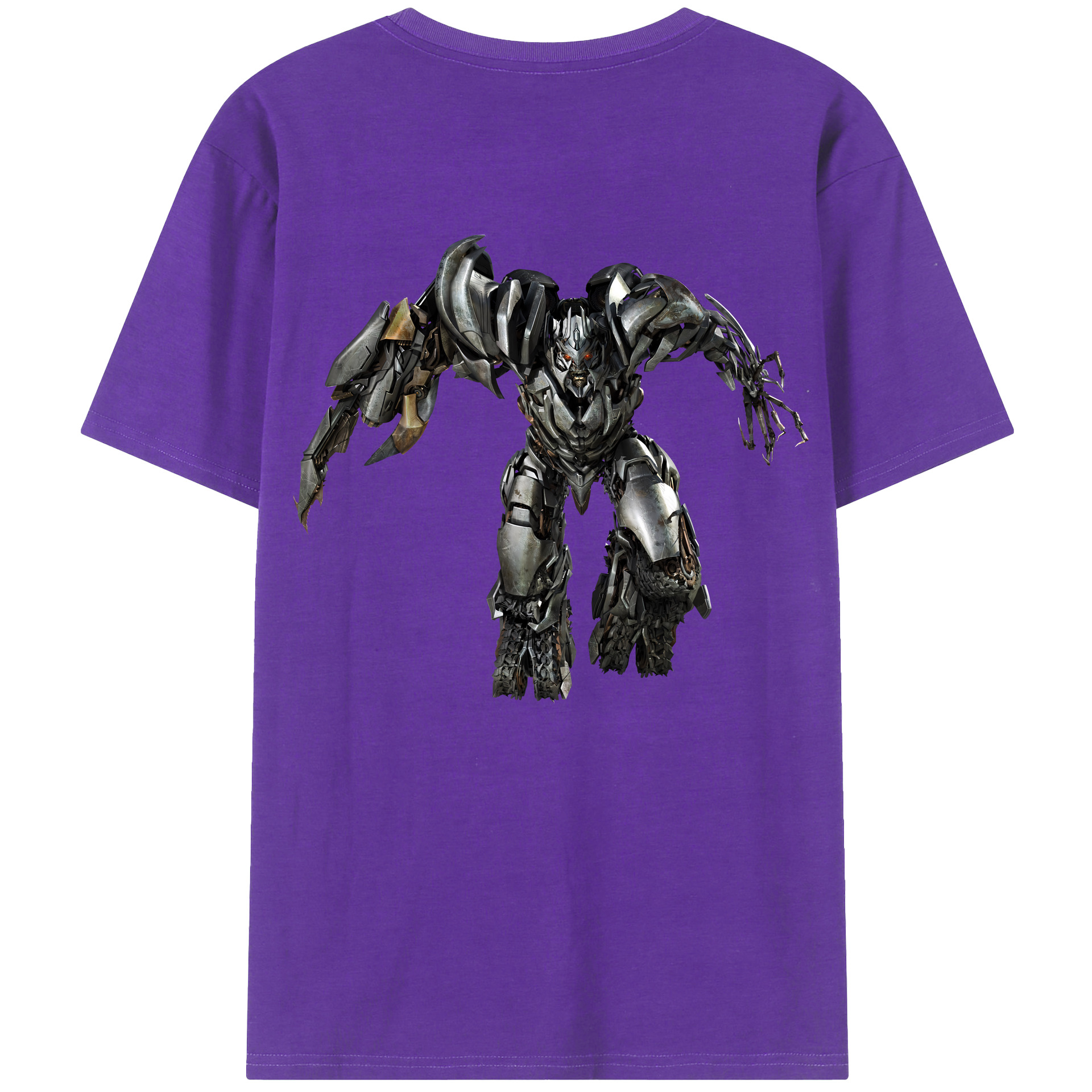 （画像用） Transformers トランスフォーマー 綿100％ メンズ半袖Tシャツ（バックプリント） 通気性
