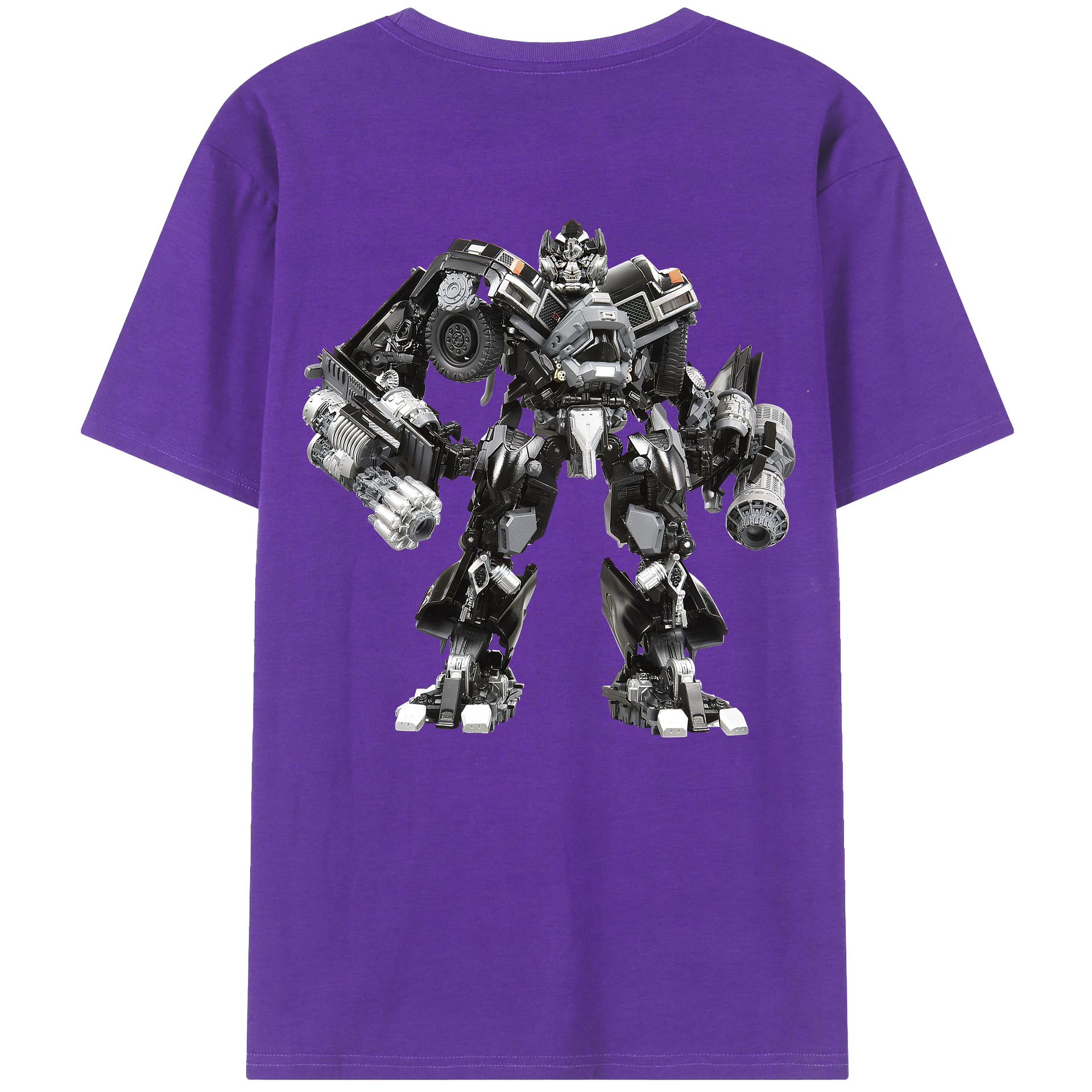 （画像用） Transformers トランスフォーマー 綿100％ メンズ半袖Tシャツ（バックプリント） 通気性