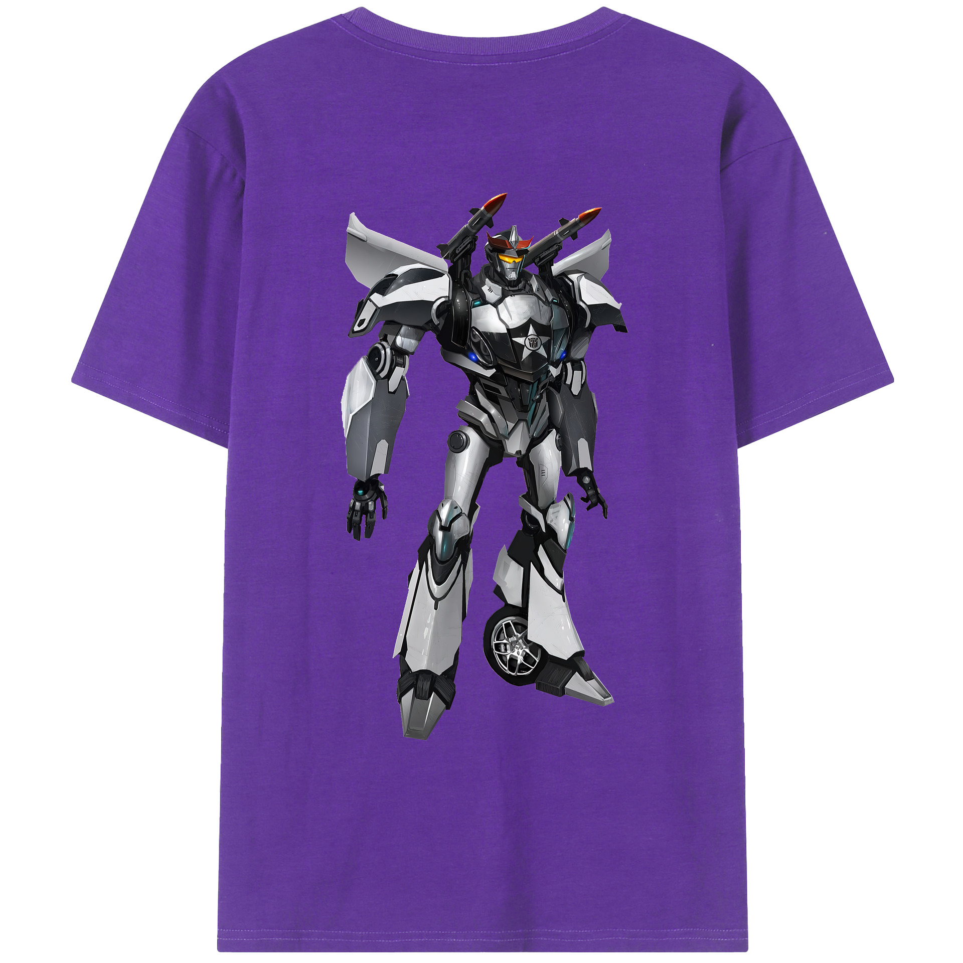 （画像用） Transformers トランスフォーマー 綿100％ メンズ半袖Tシャツ（バックプリント） 通気性