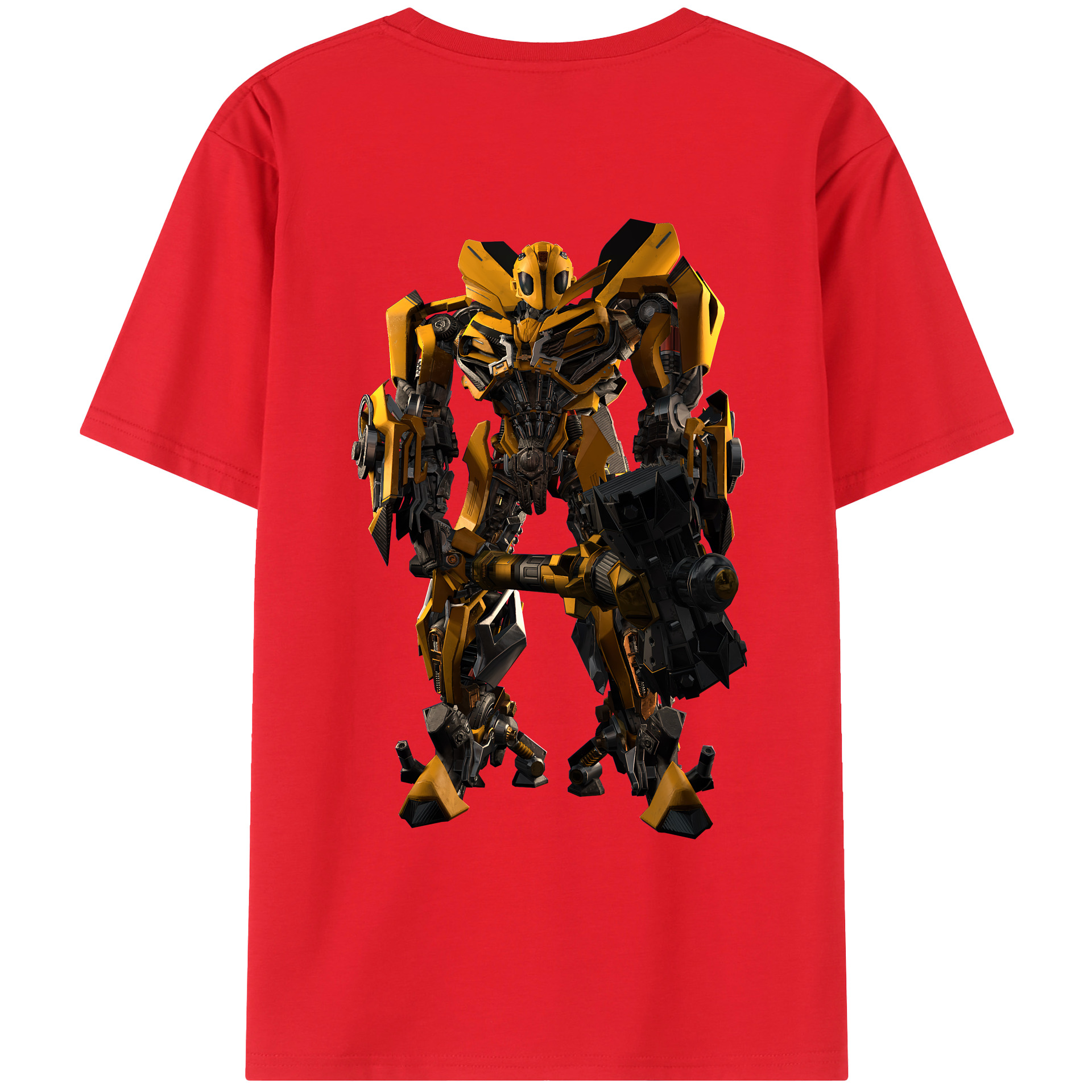 （画像用） Transformers トランスフォーマー 綿100％ メンズ半袖Tシャツ（バックプリント） 通気性