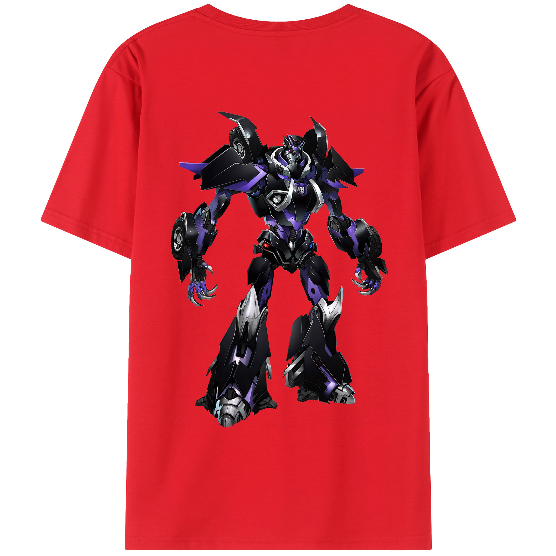 （画像用） Transformers トランスフォーマー 綿100％ メンズ半袖Tシャツ（バックプリント） 通気性